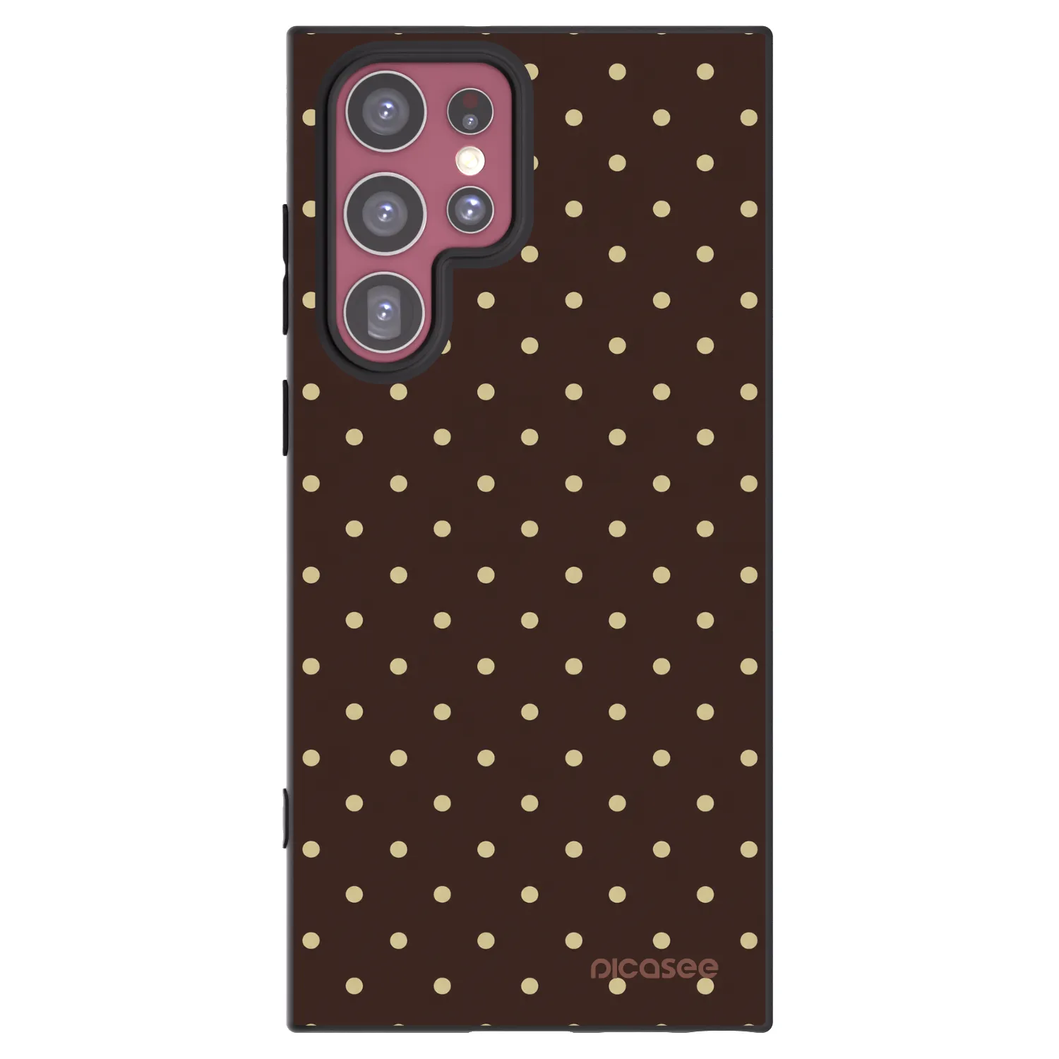 Picasee silikonski črni ovitek za Samsung Galaxy S22 Ultra 5G - Vanilla Dots & Chocolate