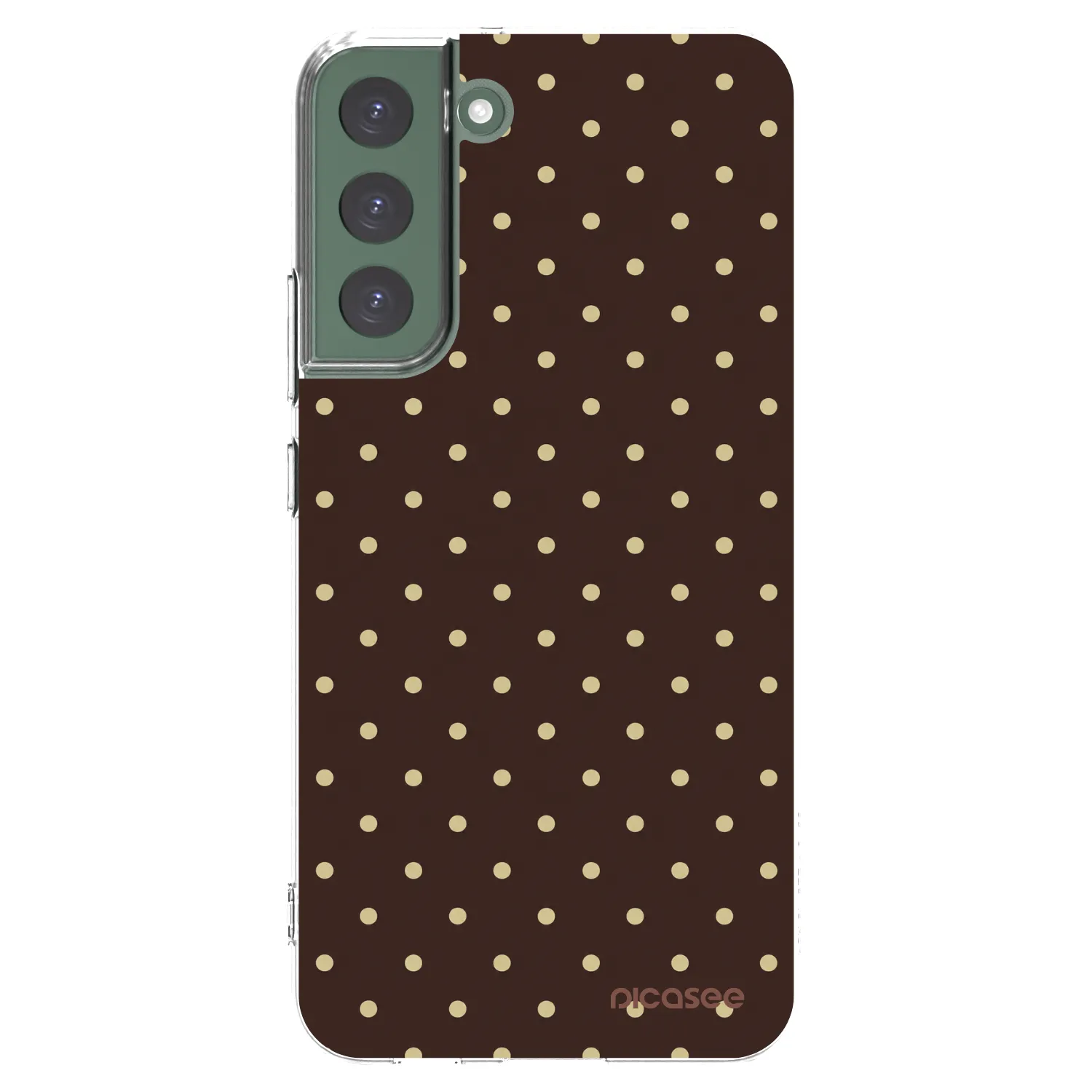 Picasee silikonski prozorni ovitek za Samsung Galaxy S22+ 5G - Vanilla Dots & Chocolate