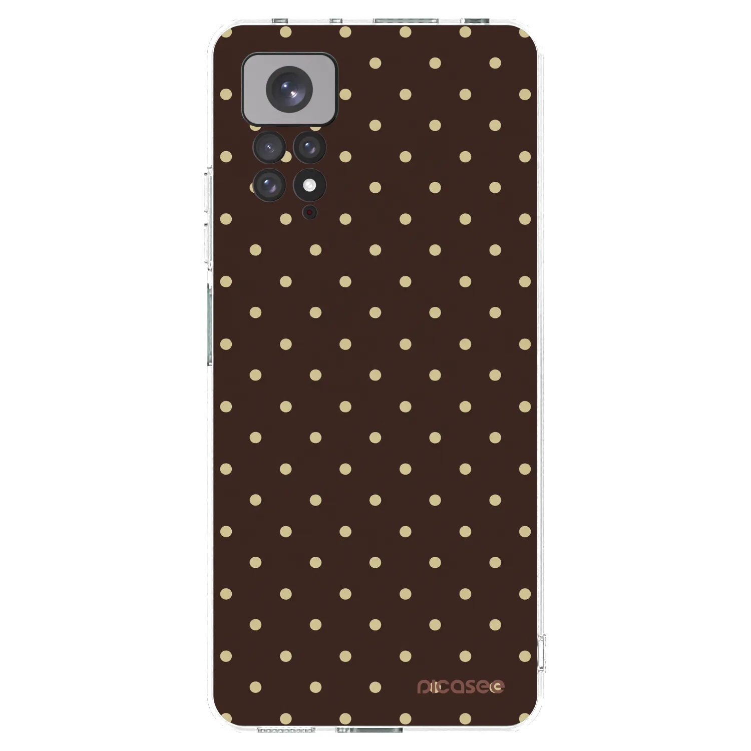 Picasee silikonski prozorni ovitek za Xiaomi Redmi Note 11S 4G - Vanilla Dots & Chocolate