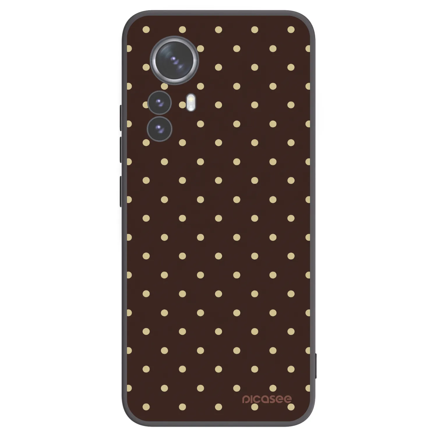Picasee silikonski črni ovitek za Xiaomi 12 Pro - Vanilla Dots & Chocolate