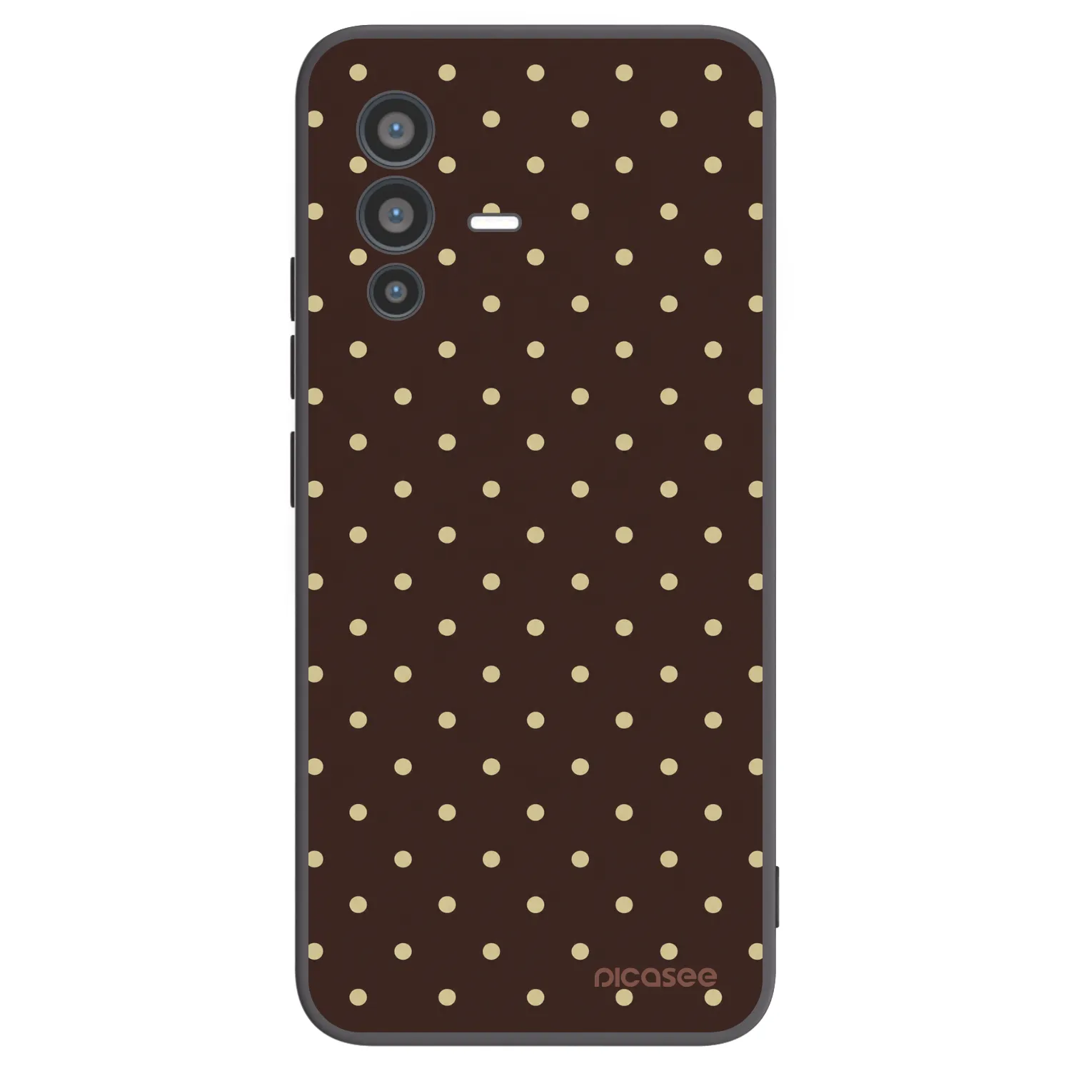 Picasee silikonski črni ovitek za Vivo V23 5G - Vanilla Dots & Chocolate