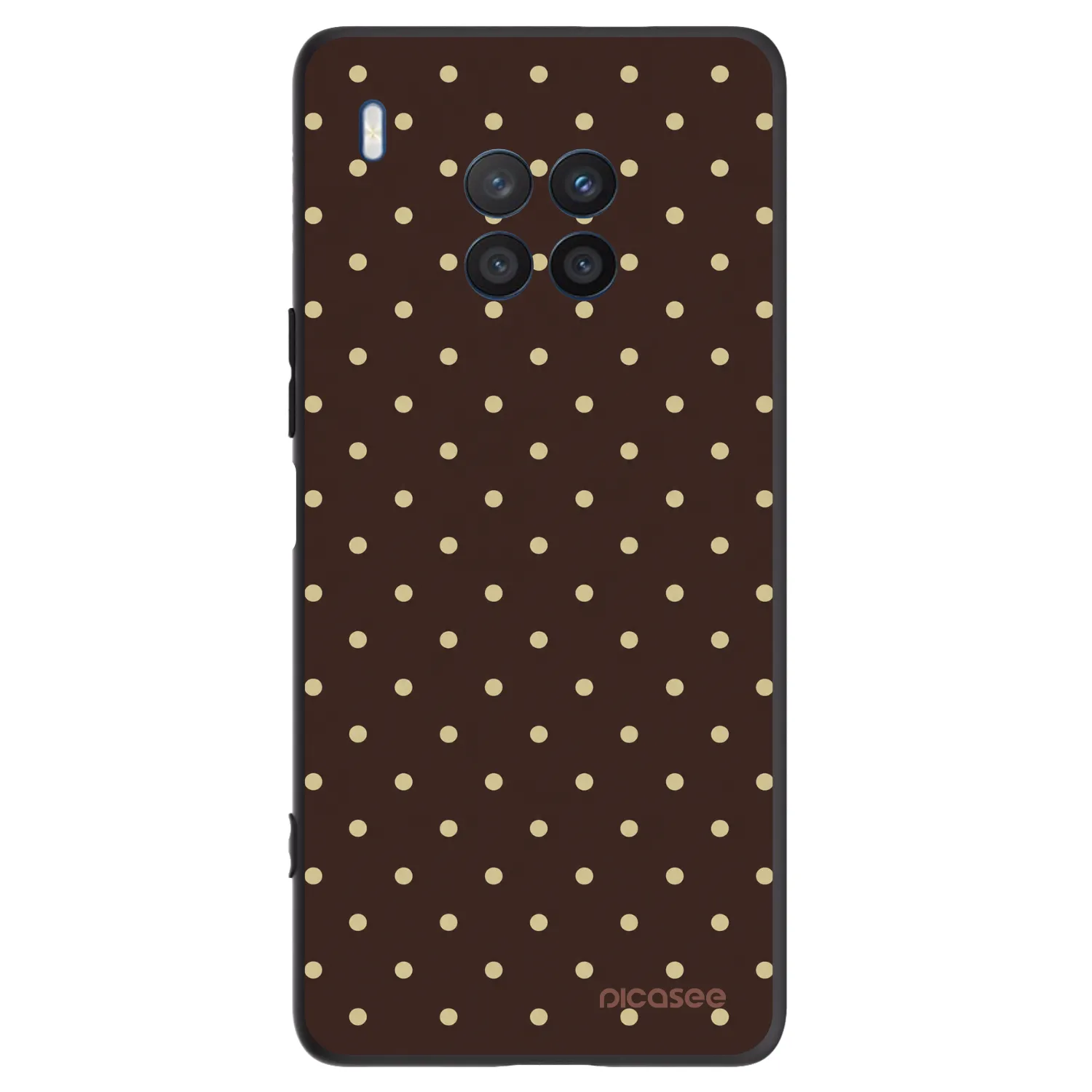 Picasee silikonski črni ovitek za Honor 50 Lite - Vanilla Dots & Chocolate