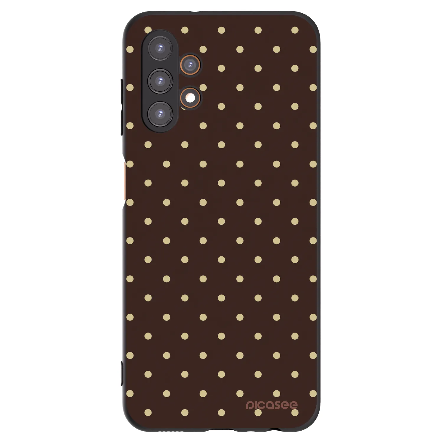 Picasee silikonski črni ovitek za Samsung Galaxy A13 4G A135 - Vanilla Dots & Chocolate