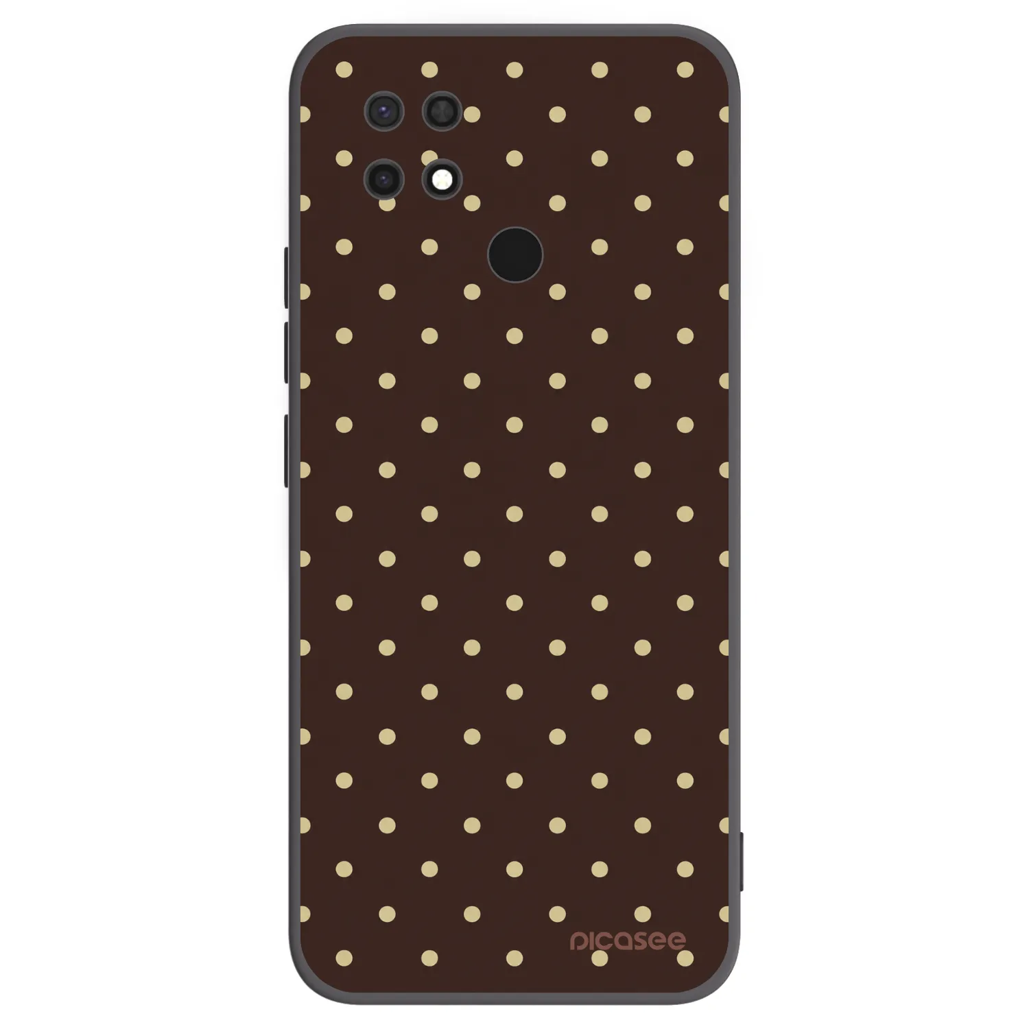Picasee silikonski črni ovitek za Xiaomi Redmi 10C - Vanilla Dots & Chocolate