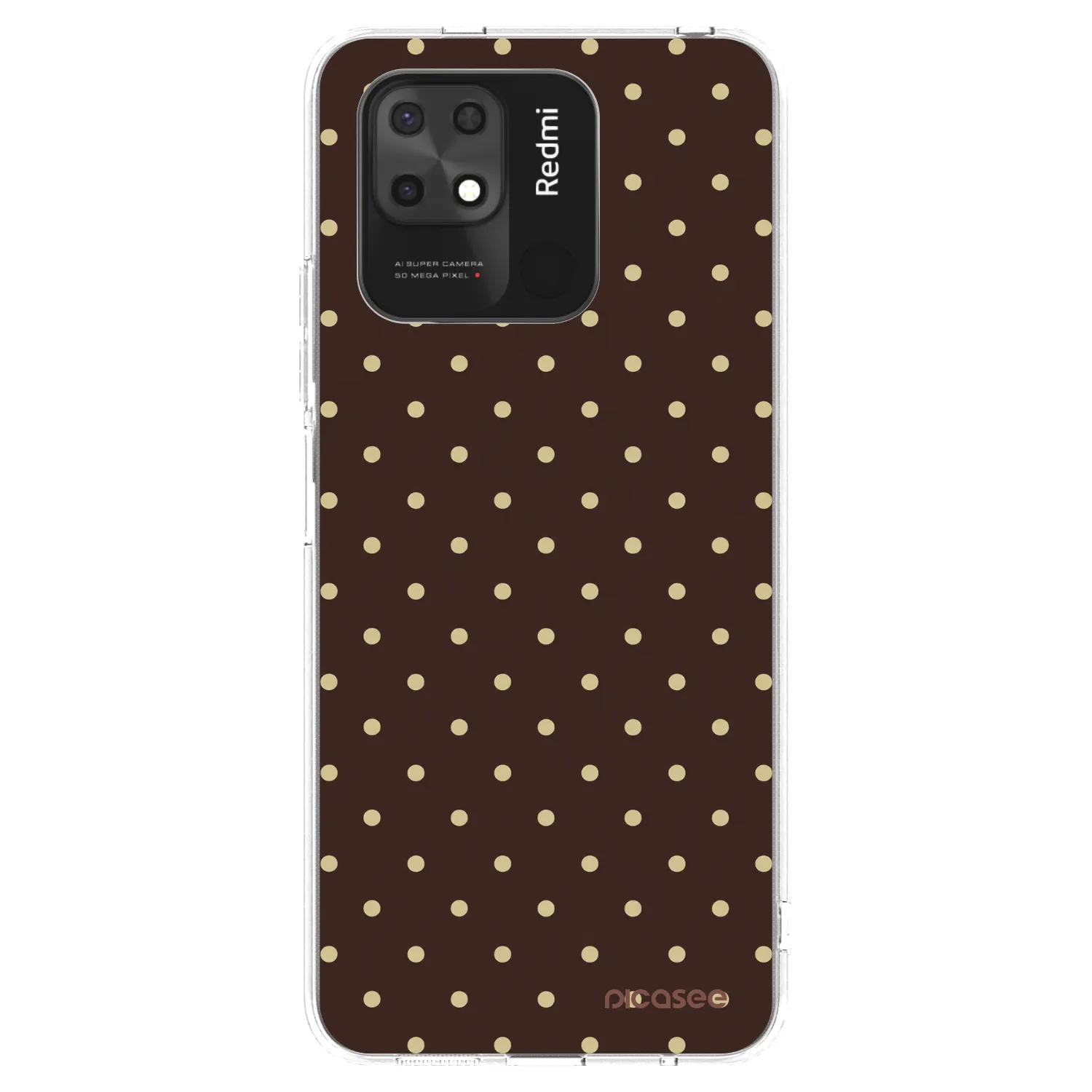 Picasee silikonski prozorni ovitek za Xiaomi Redmi 10C - Vanilla Dots & Chocolate