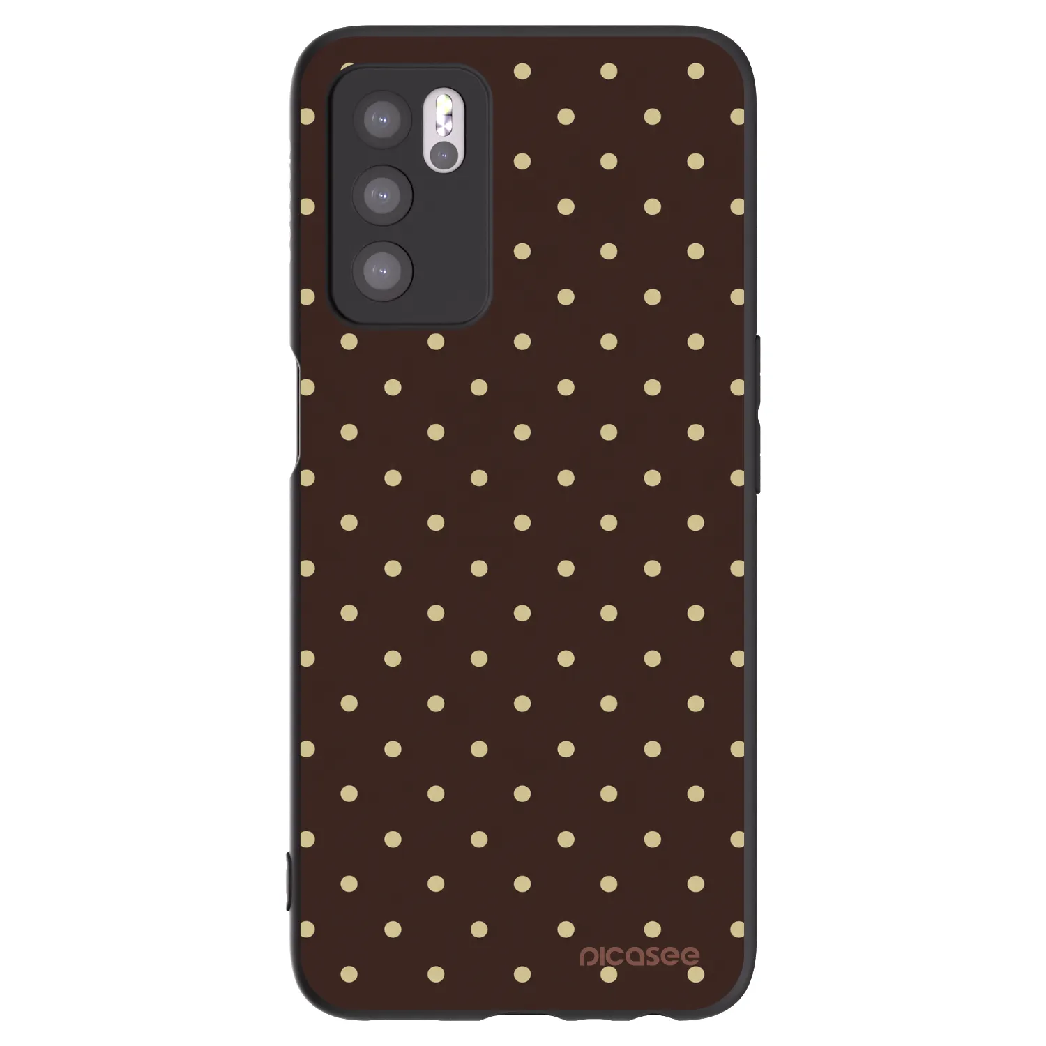 Picasee silikonski črni ovitek za OPPO A16s - Vanilla Dots & Chocolate