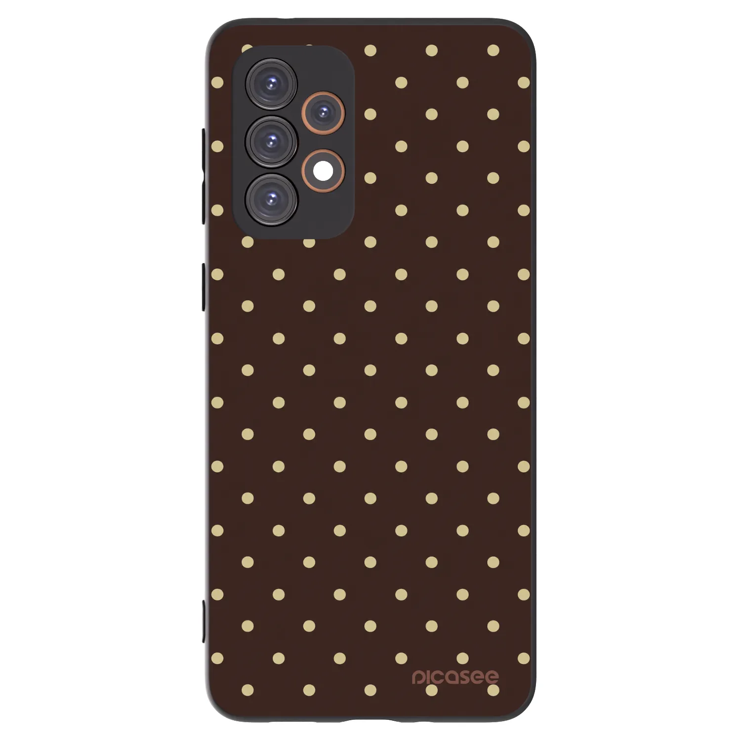 Picasee silikonski črni ovitek za Samsung Galaxy A33 5G A336 - Vanilla Dots & Chocolate