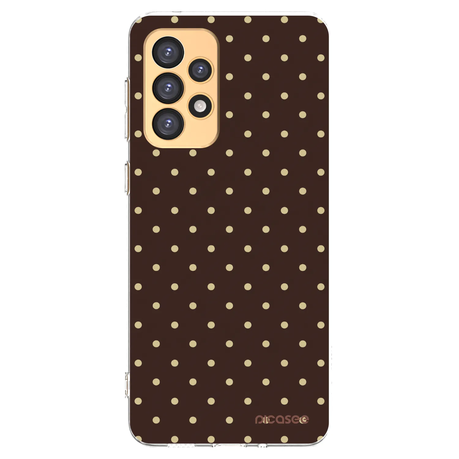 Picasee silikonski prozorni ovitek za Samsung Galaxy A33 5G A336 - Vanilla Dots & Chocolate