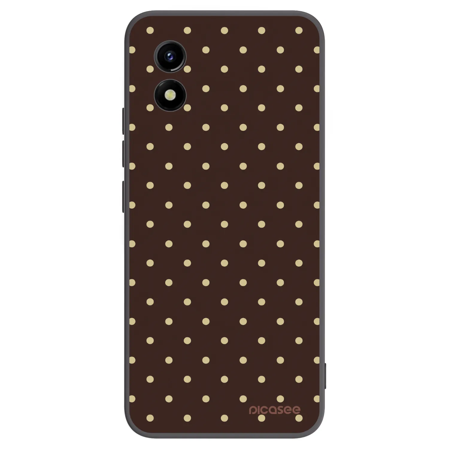 Picasee silikonski črni ovitek za Vivo Y01 - Vanilla Dots & Chocolate