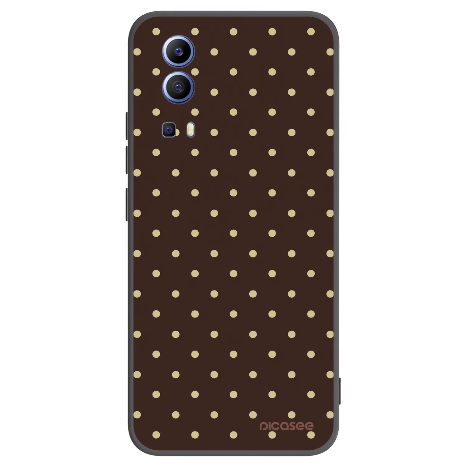 Picasee silikonski črni ovitek za Vivo Y52 5G - Vanilla Dots & Chocolate