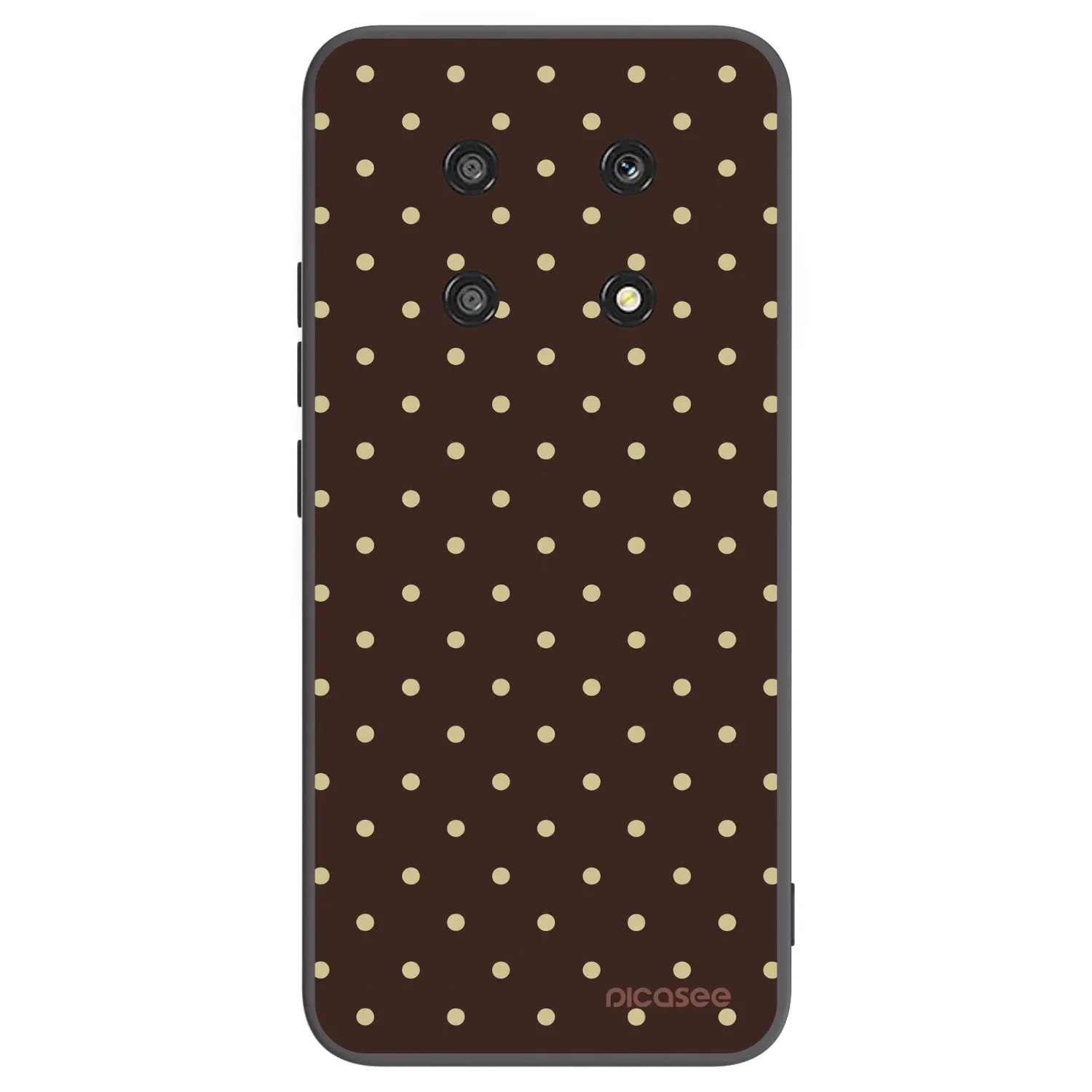 Picasee silikonski črni ovitek za Honor Magic4 Lite 5G - Vanilla Dots & Chocolate