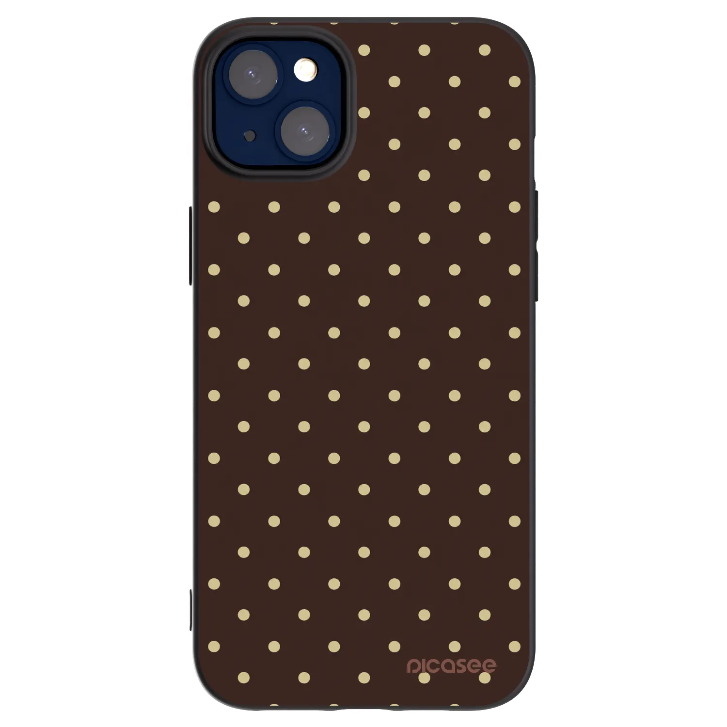 Picasee silikonski črni ovitek za Apple iPhone 14 Plus - Vanilla Dots & Chocolate