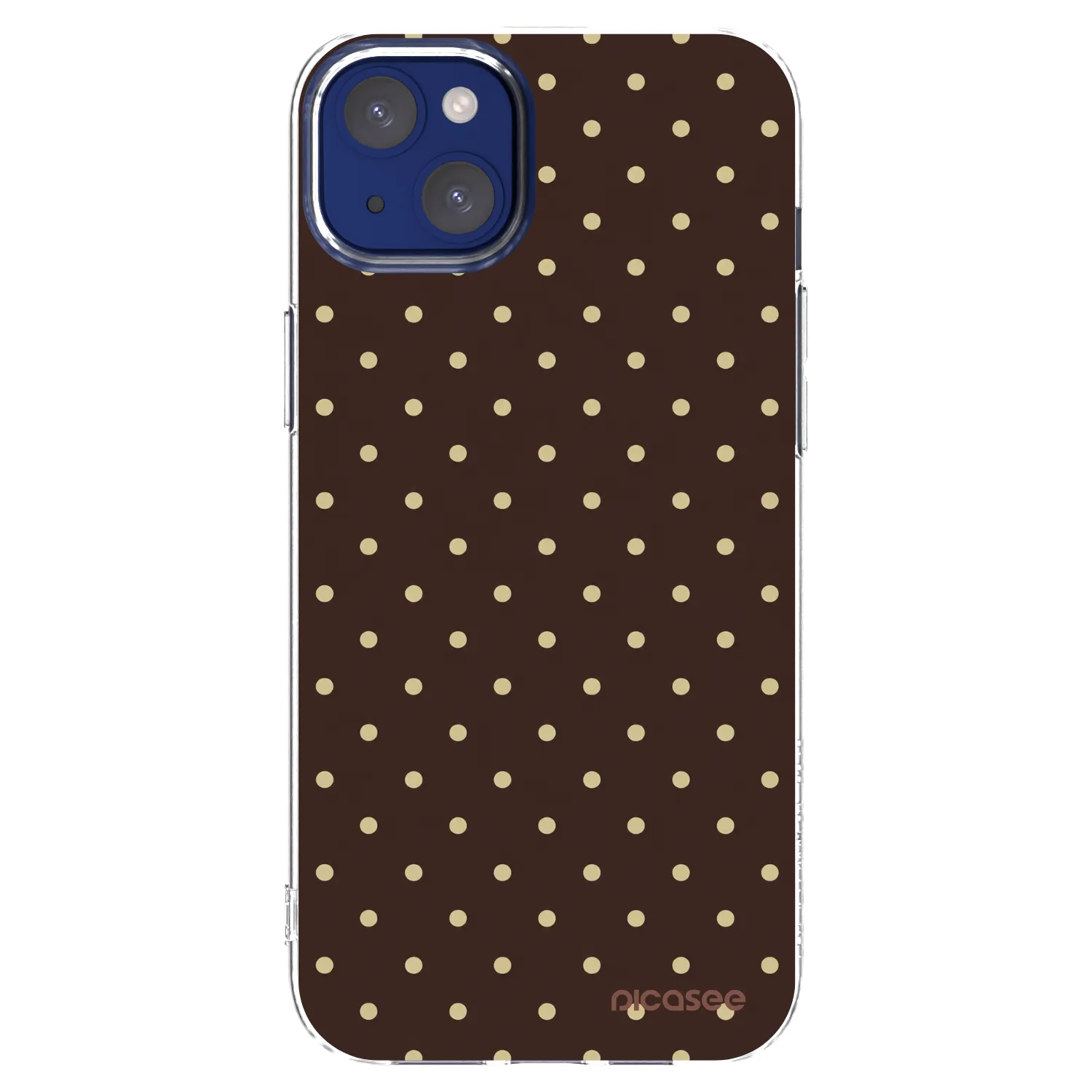 Picasee silikonski prozorni ovitek za Apple iPhone 14 Plus - Vanilla Dots & Chocolate