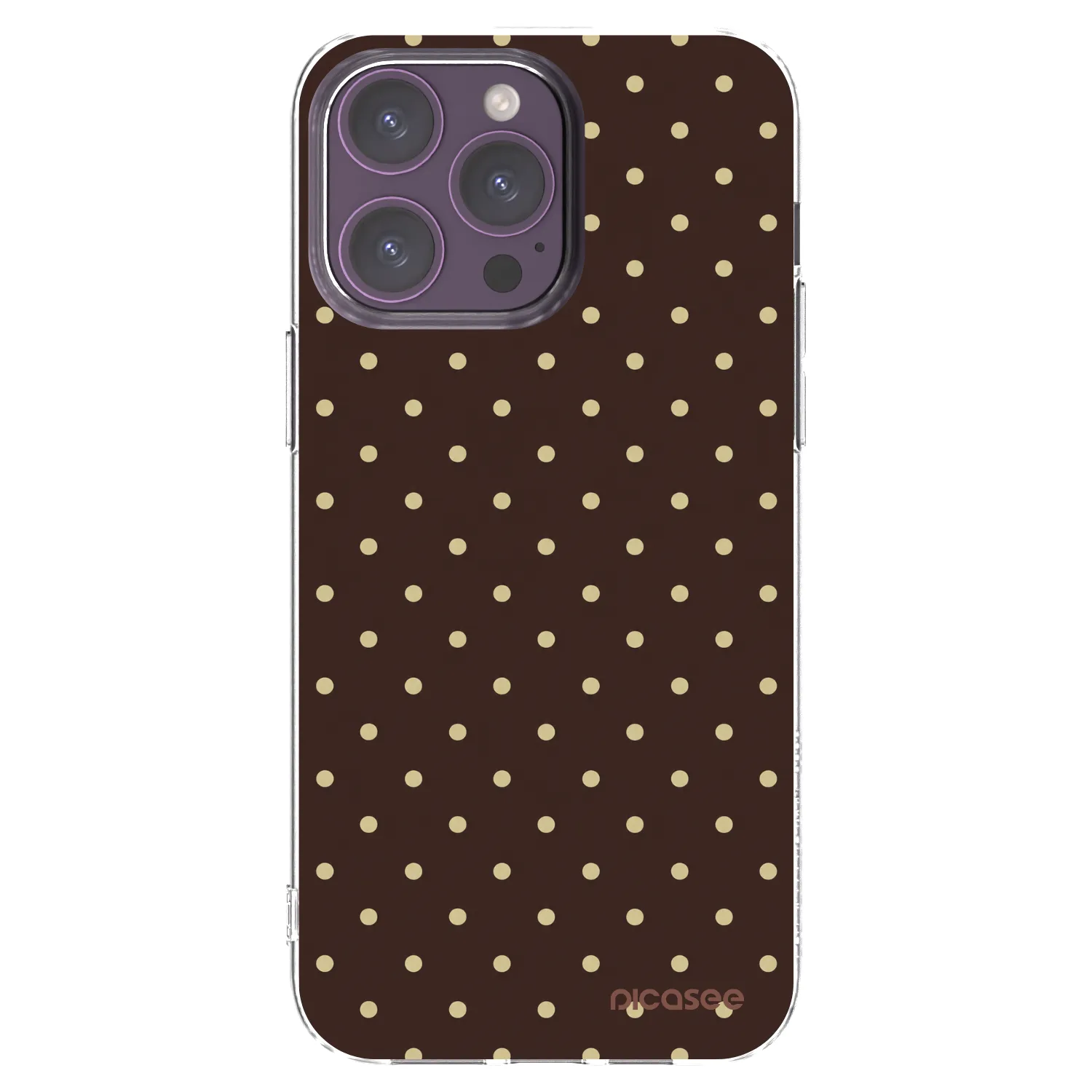 Picasee silikonski prozorni ovitek za Apple iPhone 14 Pro Max - Vanilla Dots & Chocolate