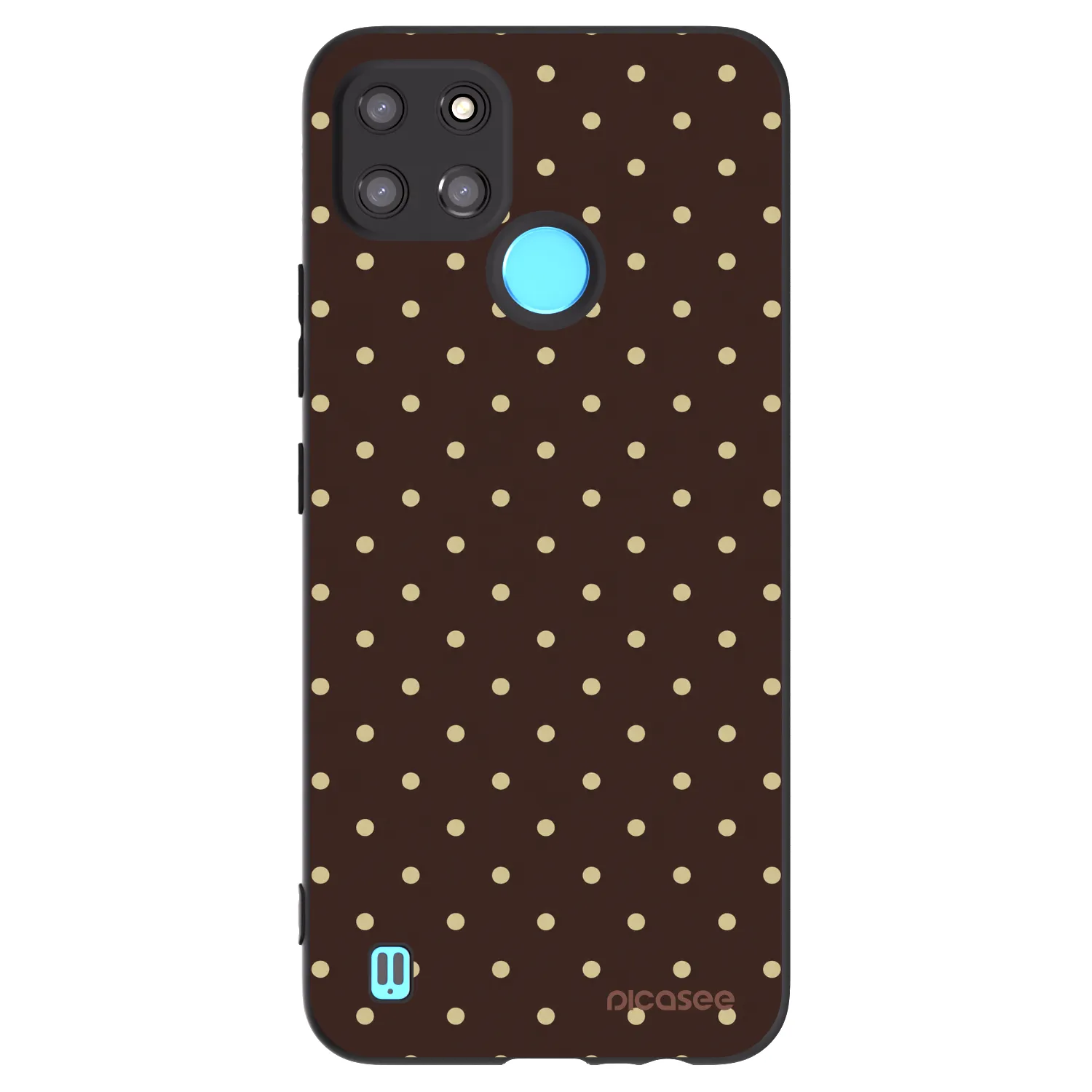 Picasee silikonski črni ovitek za Realme C21Y - Vanilla Dots & Chocolate