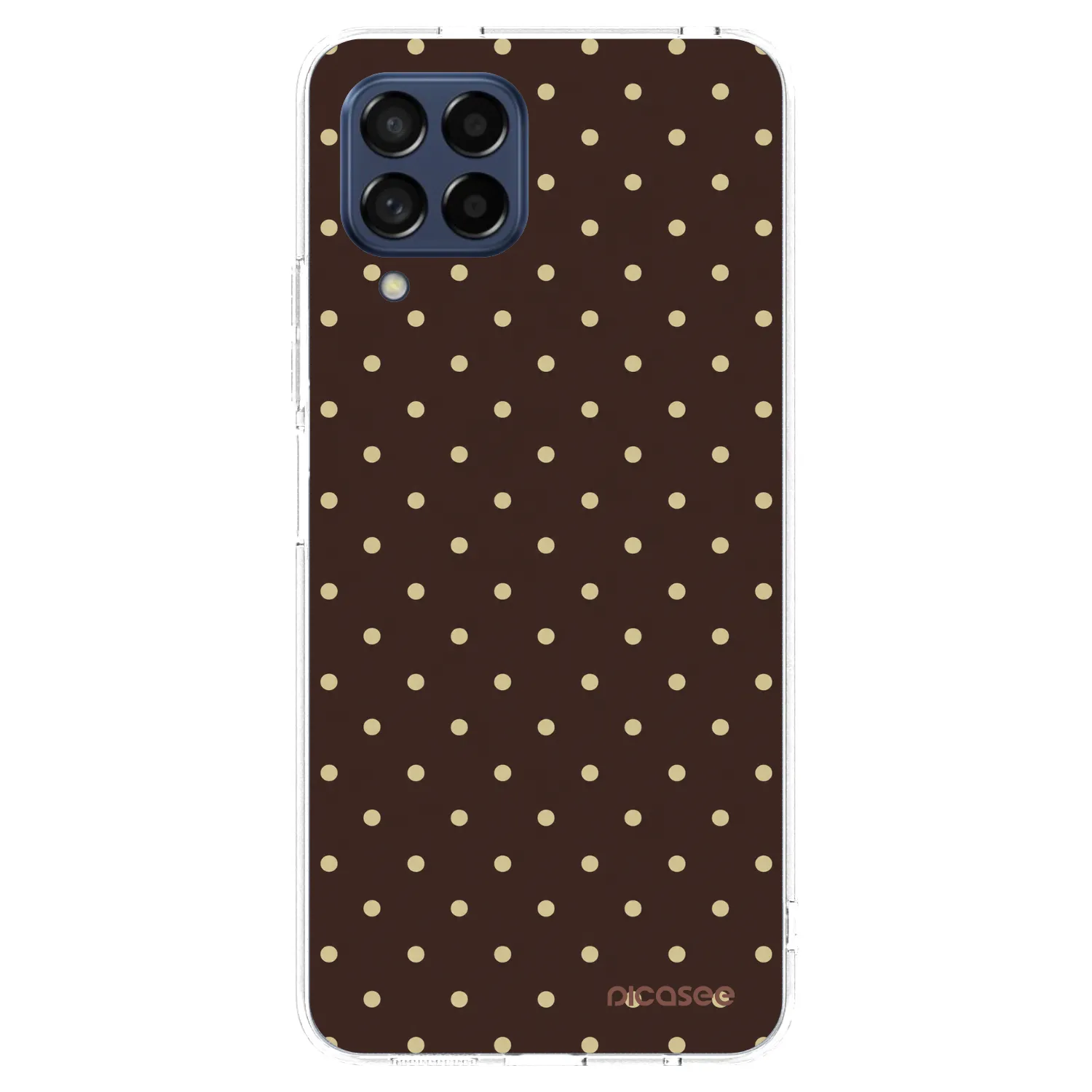 Picasee silikonski prozorni ovitek za Samsung Galaxy M53 5G - Vanilla Dots & Chocolate