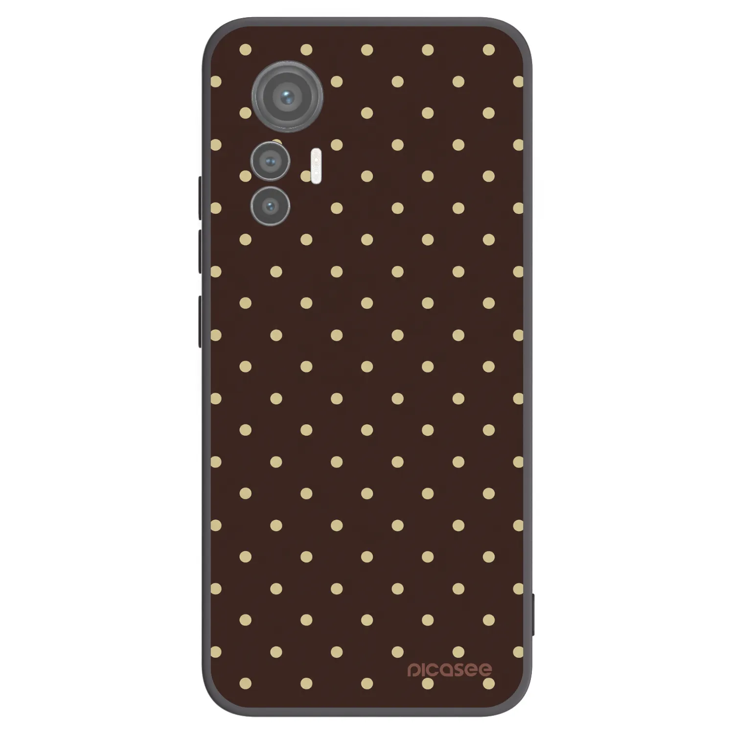 Picasee silikonski črni ovitek za Xiaomi 12 Lite - Vanilla Dots & Chocolate