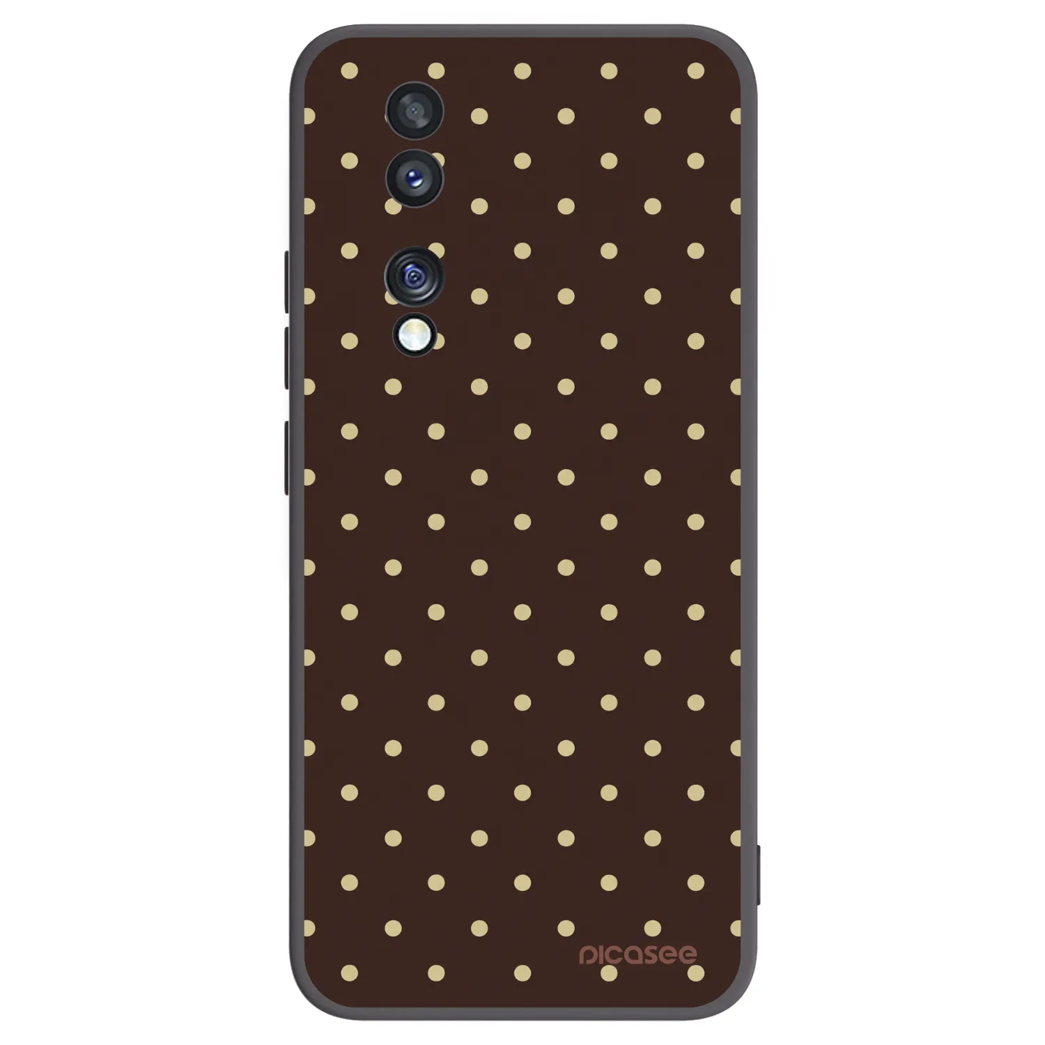 Picasee silikonski črni ovitek za Honor 70 - Vanilla Dots & Chocolate
