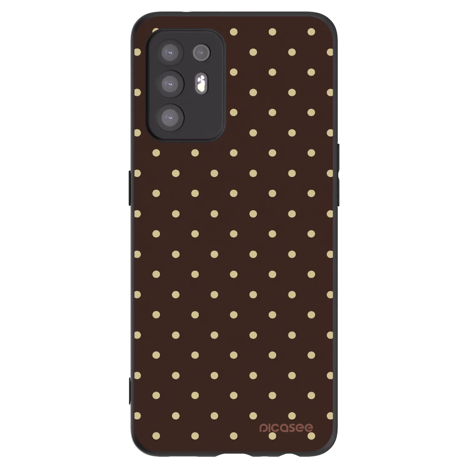 Picasee silikonski črni ovitek za OPPO A94 5G - Vanilla Dots & Chocolate