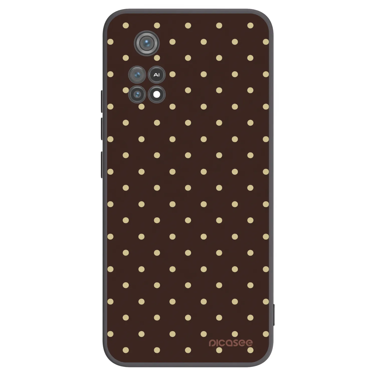 Picasee silikonski črni ovitek za Xiaomi Poco M4 Pro - Vanilla Dots & Chocolate