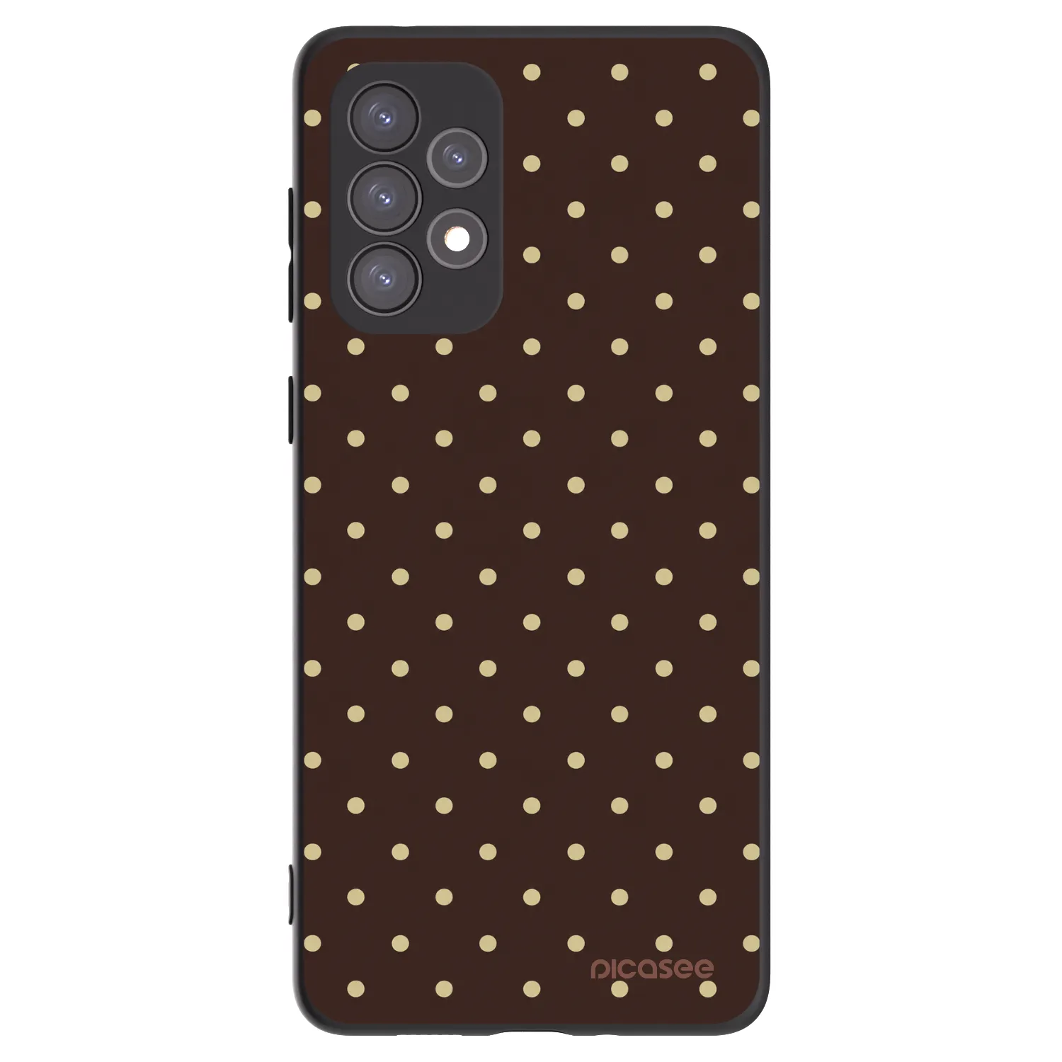 Picasee silikonski črni ovitek za Samsung Galaxy A73 5G - Vanilla Dots & Chocolate
