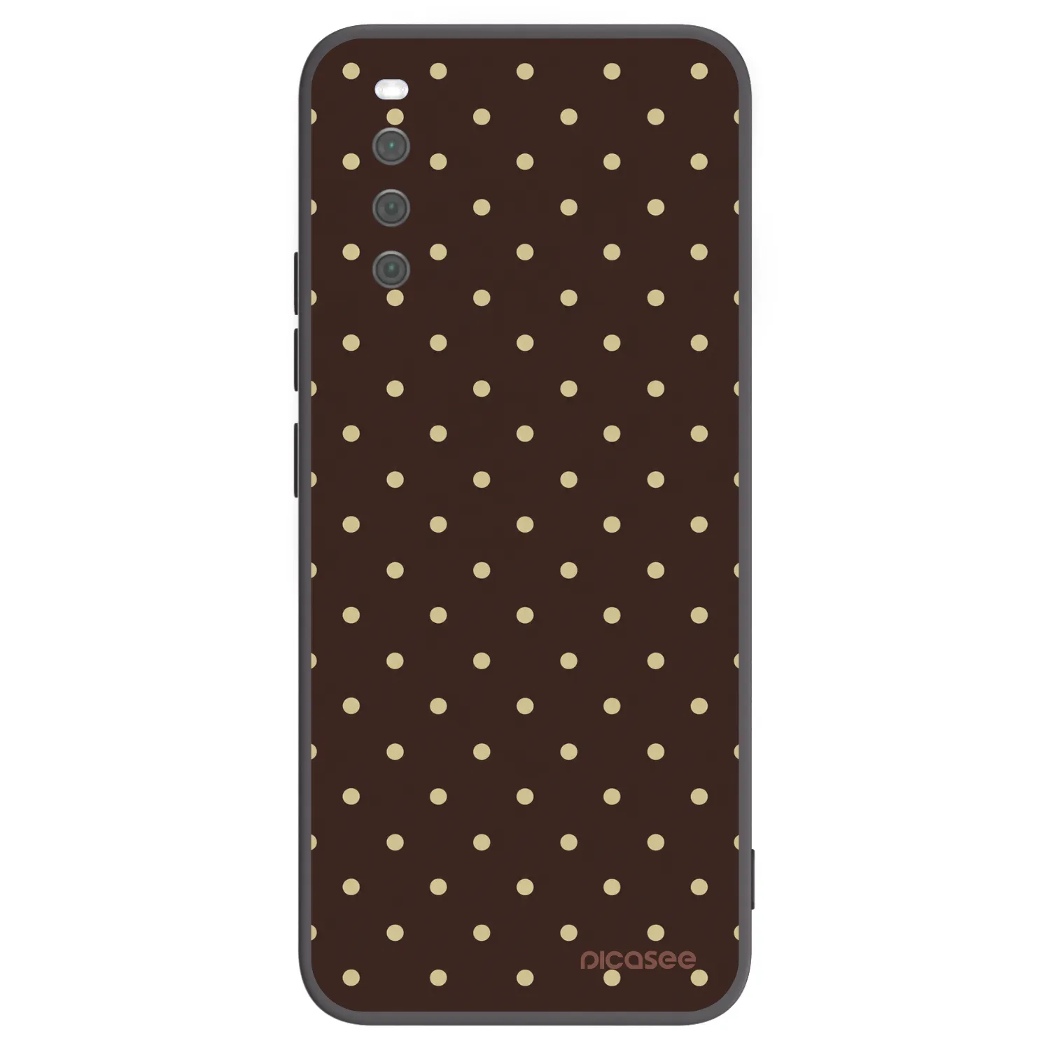 Picasee silikonski črni ovitek za Sony Xperia 10 III - Vanilla Dots & Chocolate