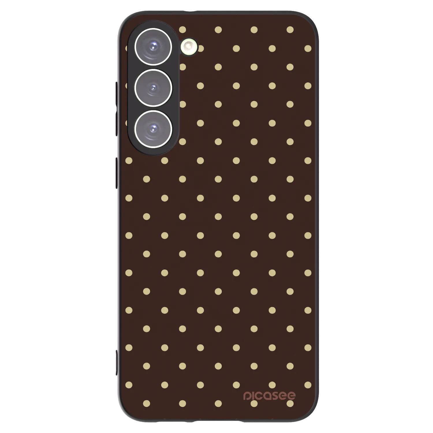 Picasee silikonski črni ovitek za Samsung Galaxy S23+ 5G - Vanilla Dots & Chocolate