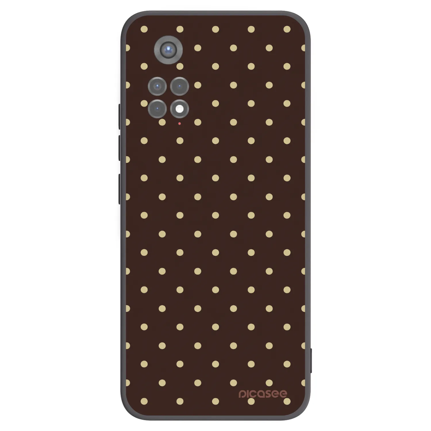 Picasee silikonski črni ovitek za Xiaomi Redmi Note 11S 5G - Vanilla Dots & Chocolate