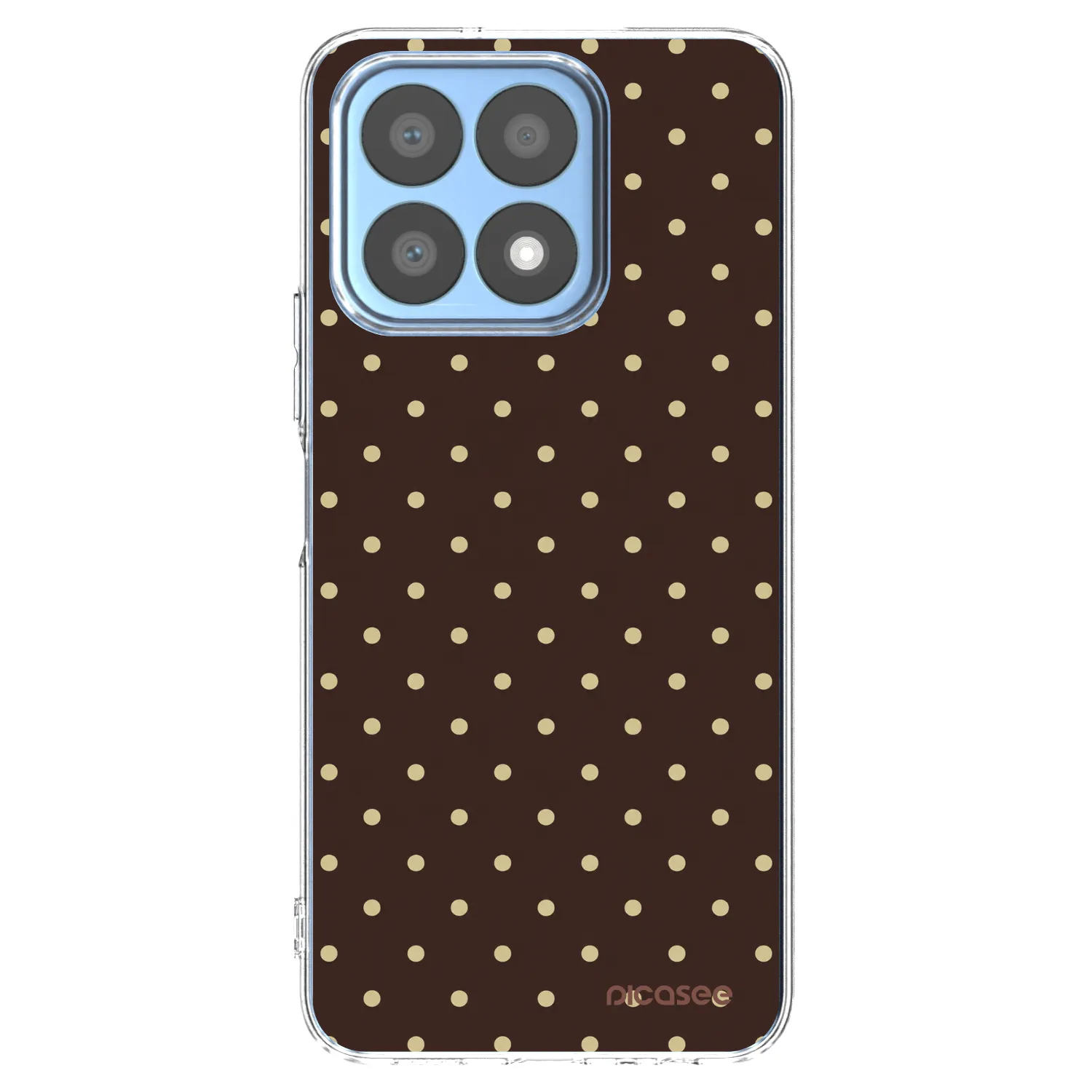 Picasee silikonski prozorni ovitek za Honor X8a - Vanilla Dots & Chocolate