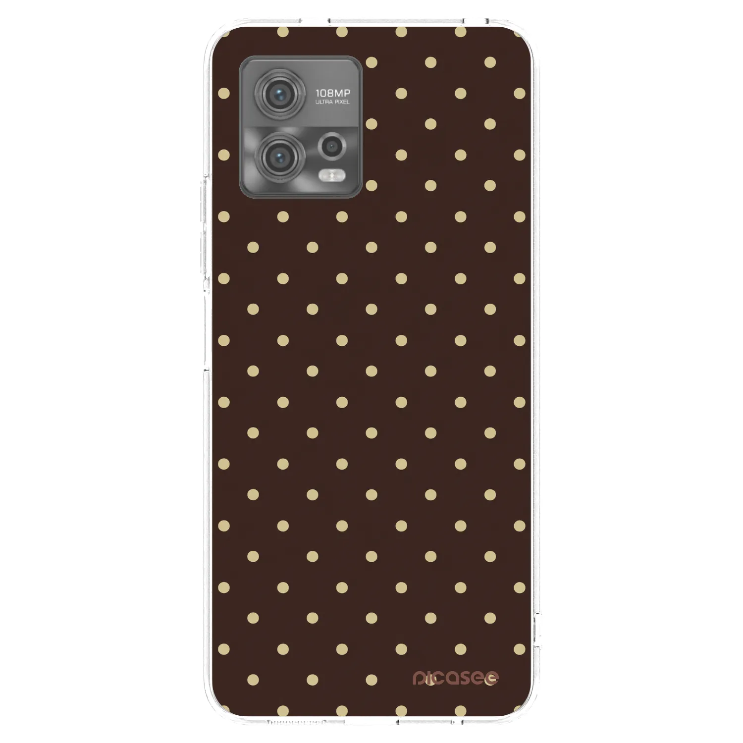 Picasee silikonski prozorni ovitek za Motorola Moto G72 - Vanilla Dots & Chocolate