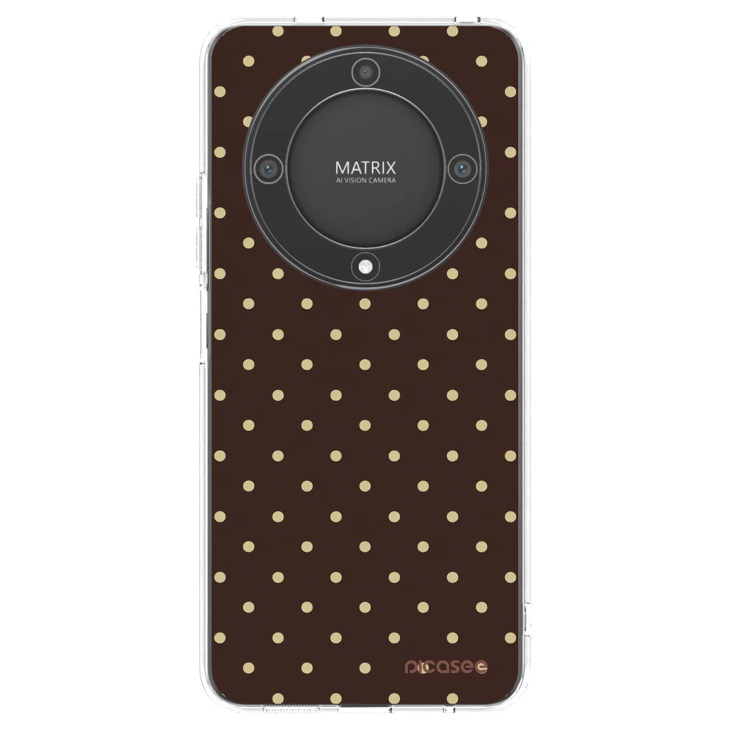 Picasee silikonski prozorni ovitek za Honor Magic5 Lite 5G - Vanilla Dots & Chocolate