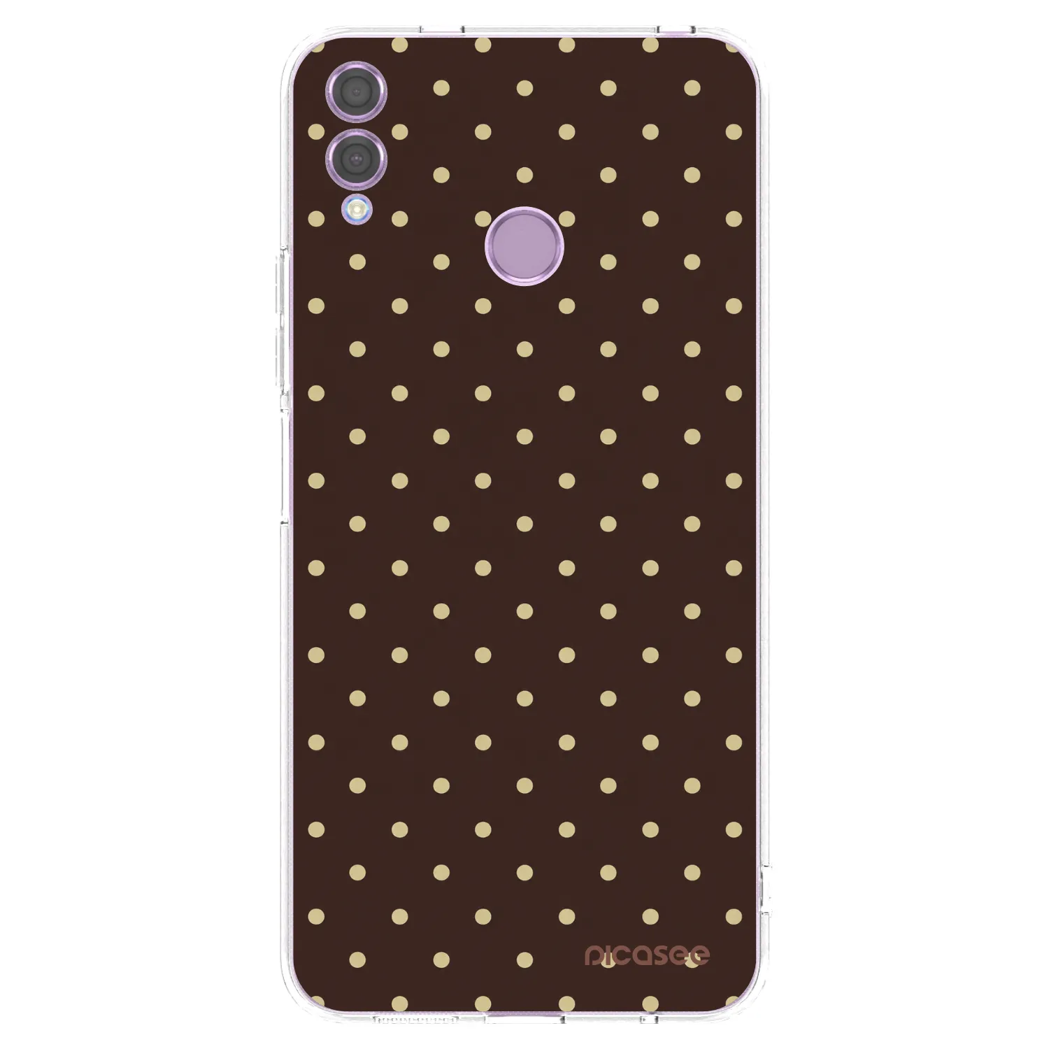 Picasee silikonski prozorni ovitek za Honor 8X - Vanilla Dots & Chocolate