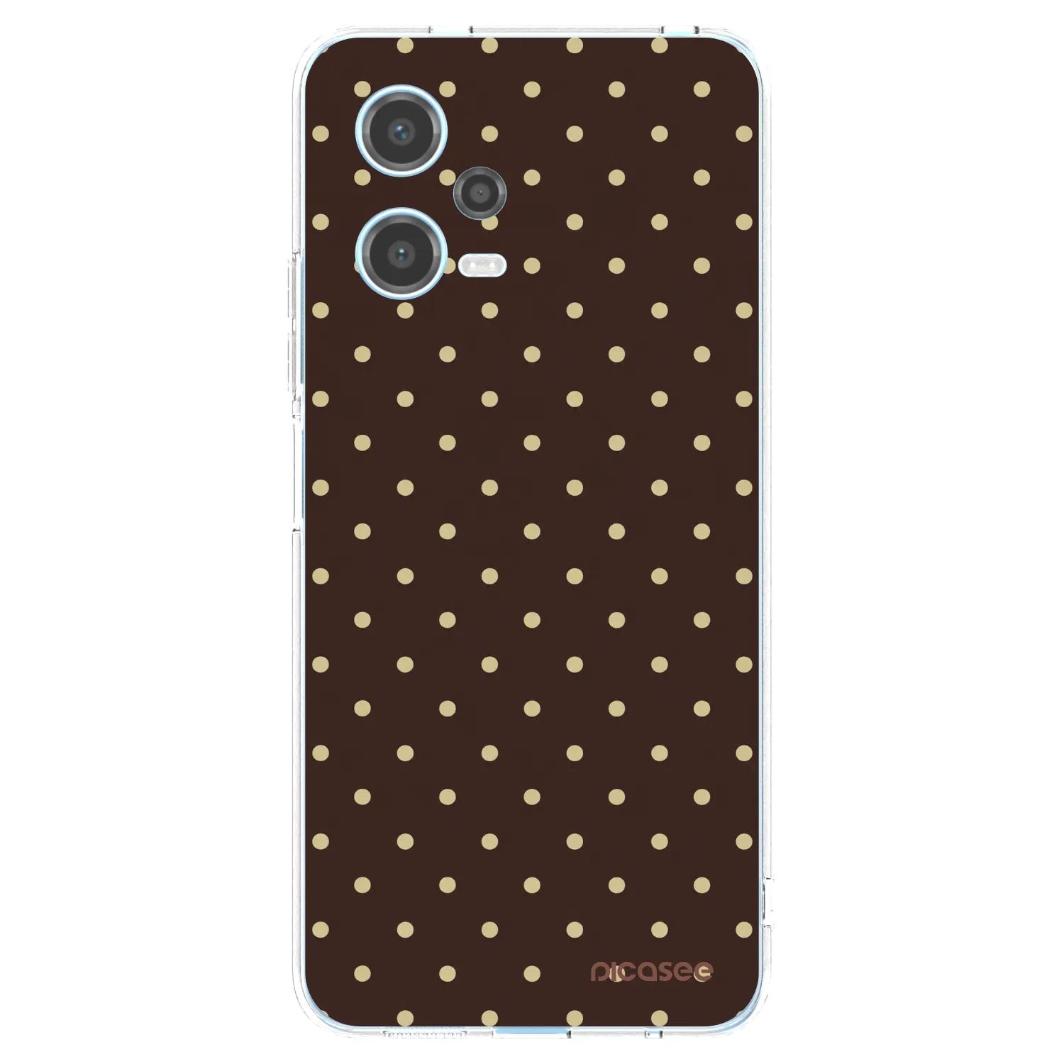 Picasee silikonski prozorni ovitek za Xiaomi Redmi Note 12 5G - Vanilla Dots & Chocolate