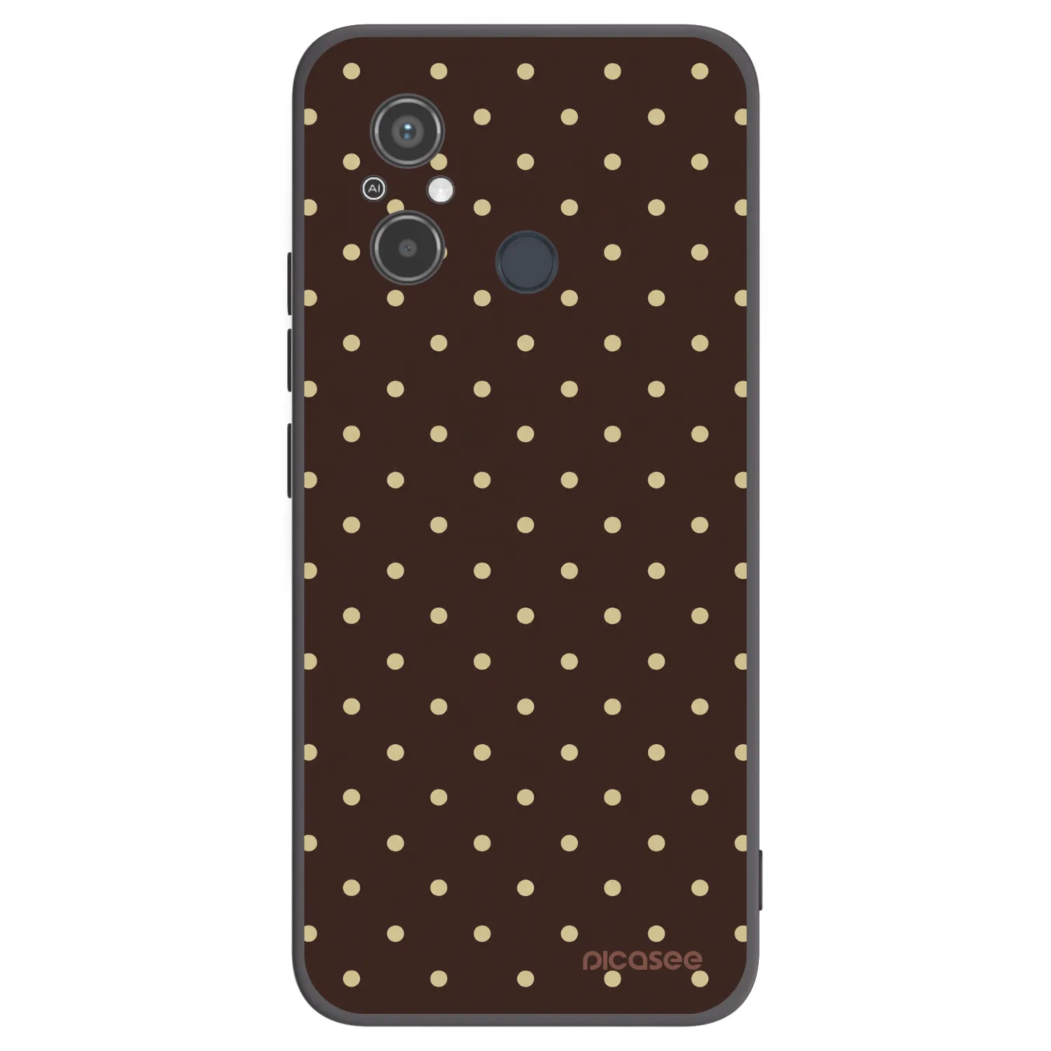 Picasee silikonski črni ovitek za Xiaomi Redmi 12C - Vanilla Dots & Chocolate