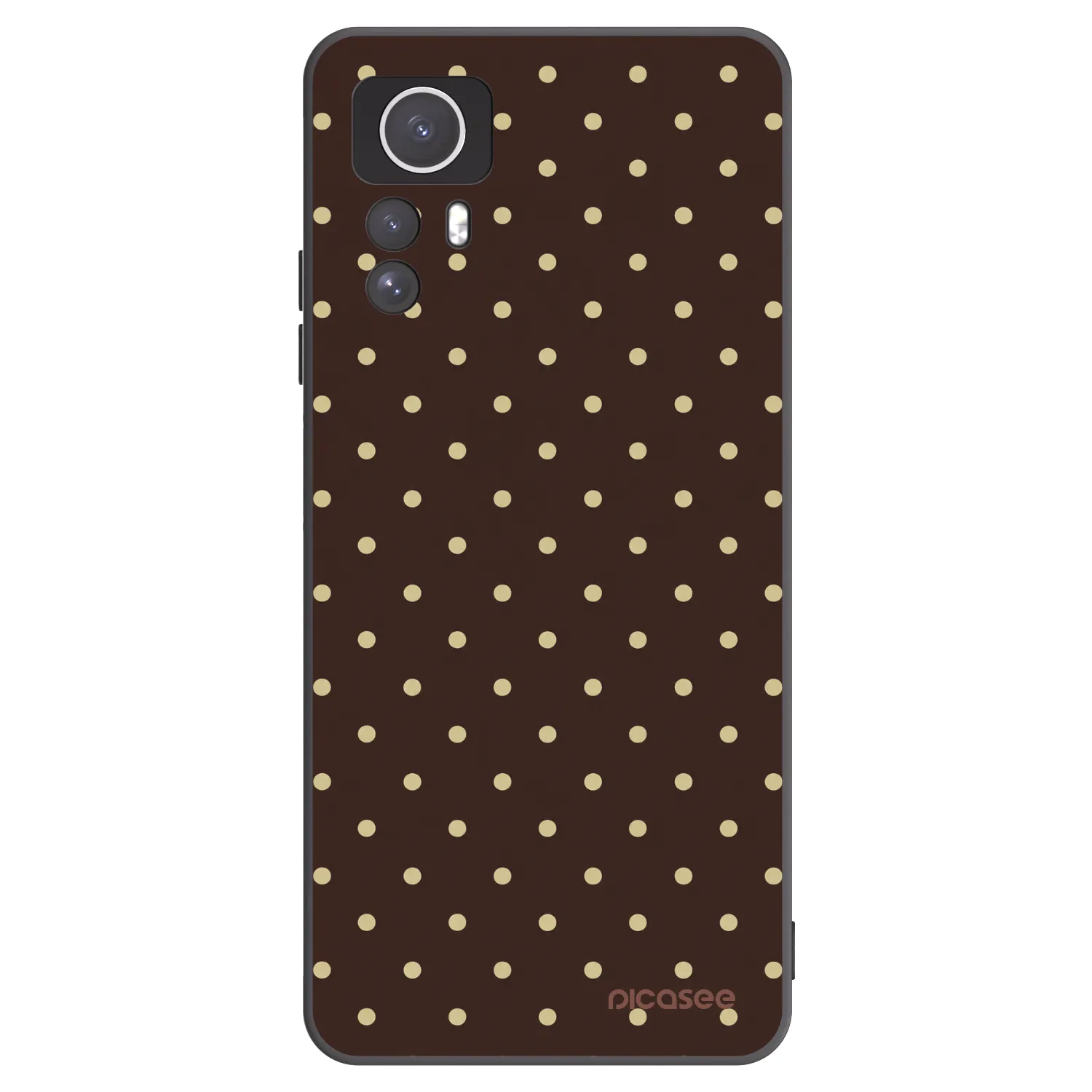 Picasee silikonski črni ovitek za Xiaomi Redmi Note 12S - Vanilla Dots & Chocolate