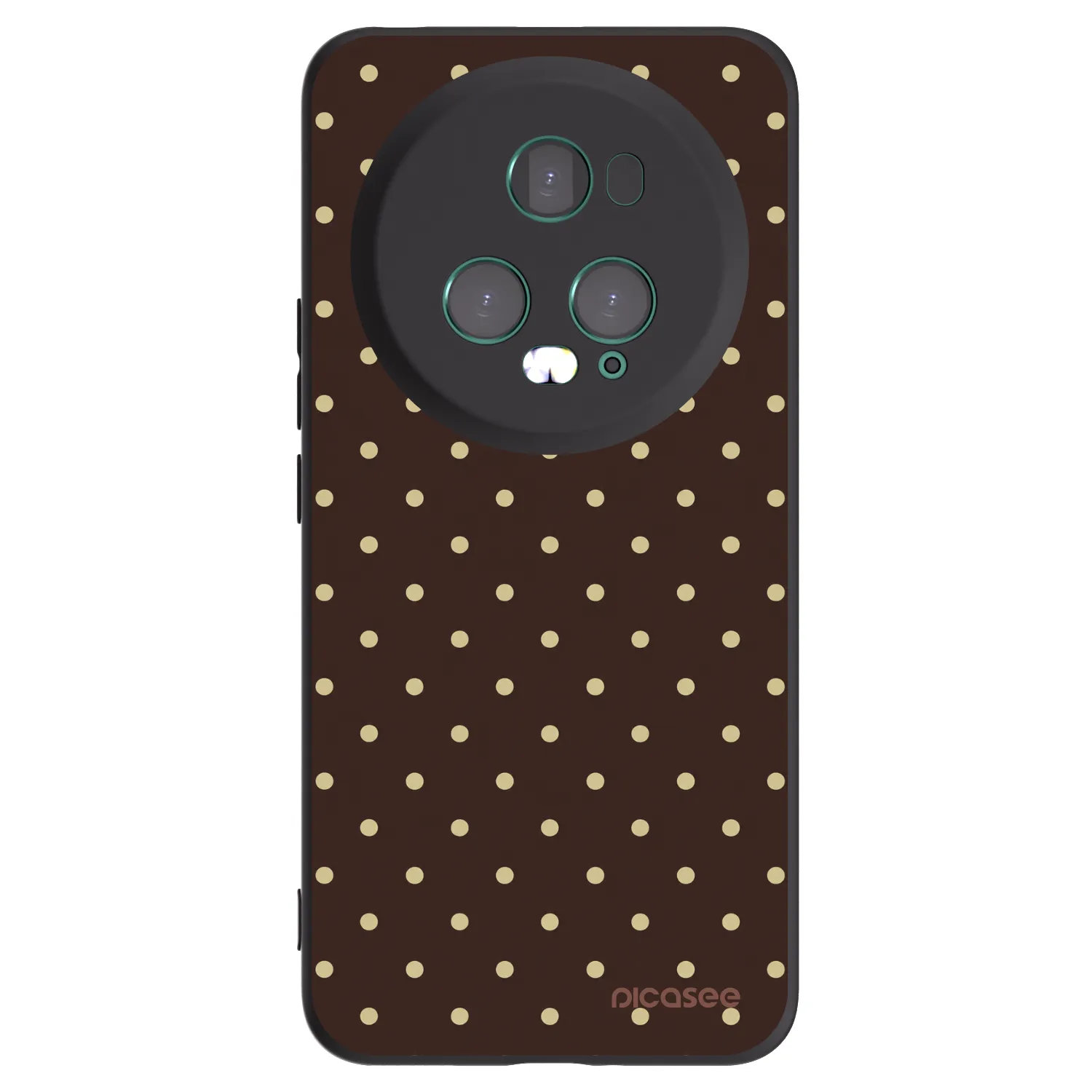 Picasee silikonski črni ovitek za Honor Magic5 Pro - Vanilla Dots & Chocolate