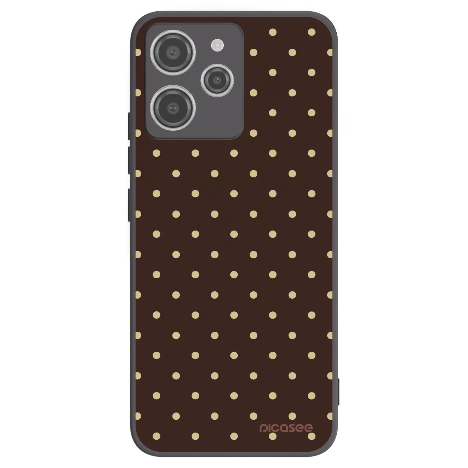 Picasee silikonski črni ovitek za Xiaomi Redmi 12 4G - Vanilla Dots & Chocolate
