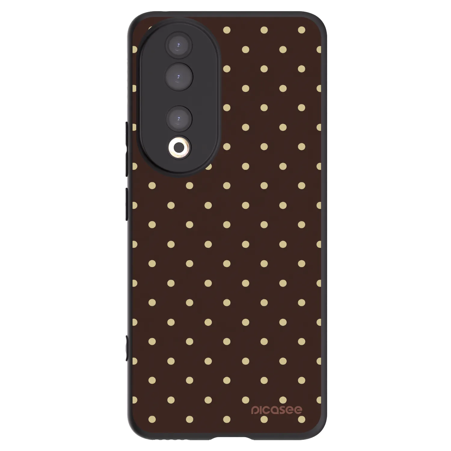 Picasee silikonski črni ovitek za Honor 90 5G - Vanilla Dots & Chocolate