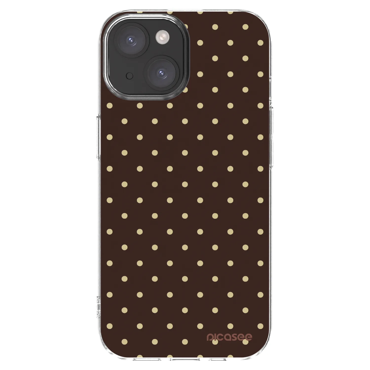 Picasee silikonski prozorni ovitek za Apple iPhone 15 - Vanilla Dots & Chocolate