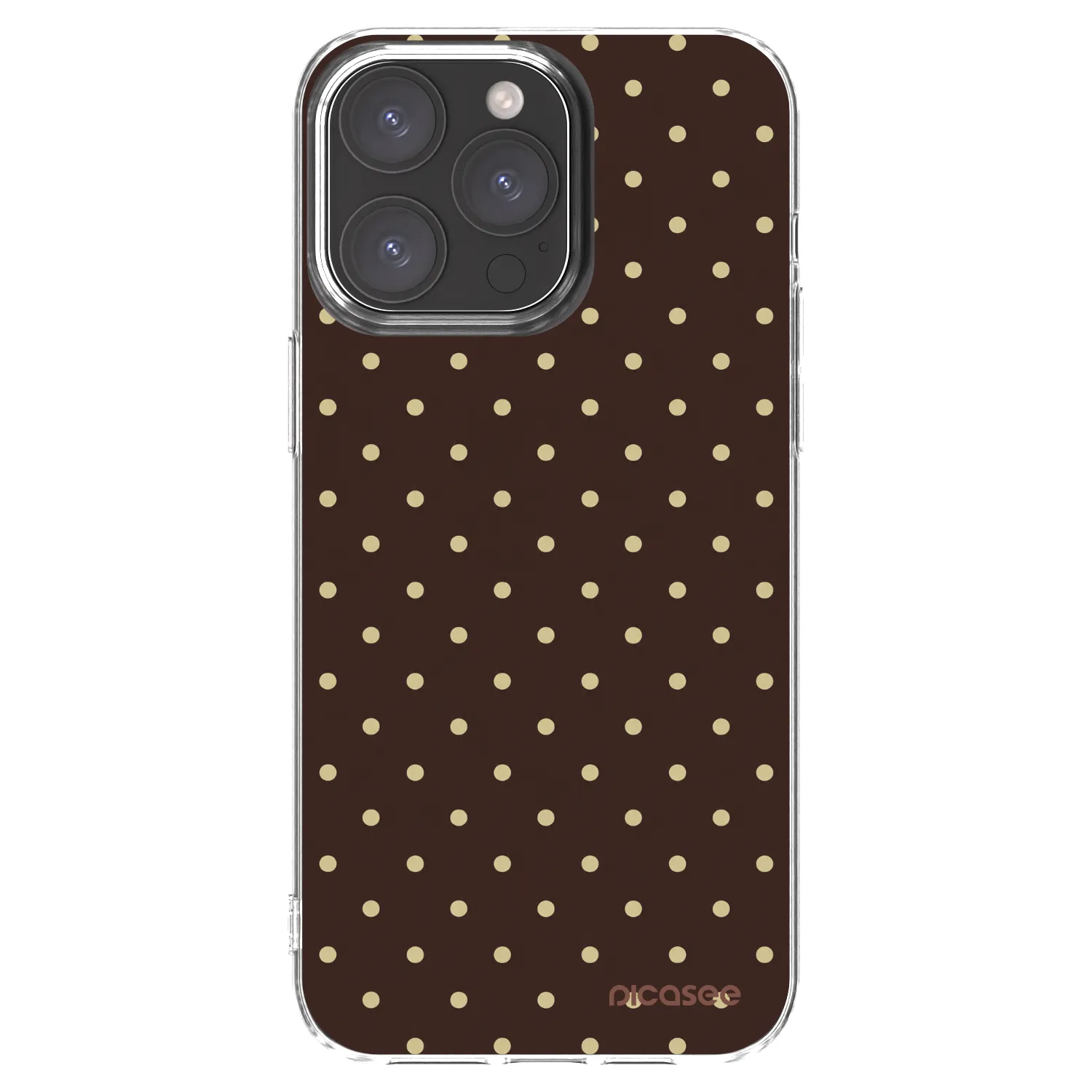 Picasee silikonski prozorni ovitek za Apple iPhone 15 Pro Max - Vanilla Dots & Chocolate