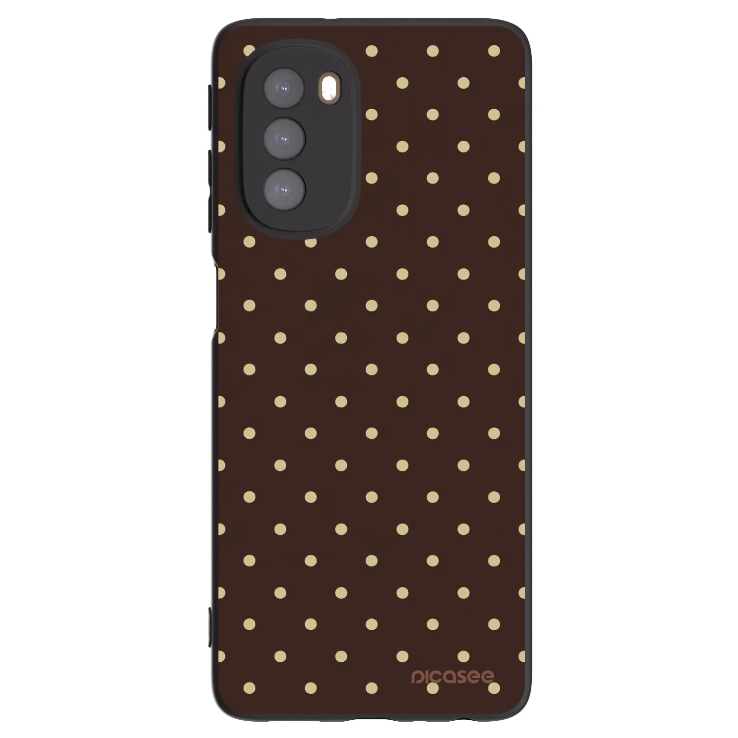 Picasee silikonski črni ovitek za Motorola Moto G51 - Vanilla Dots & Chocolate