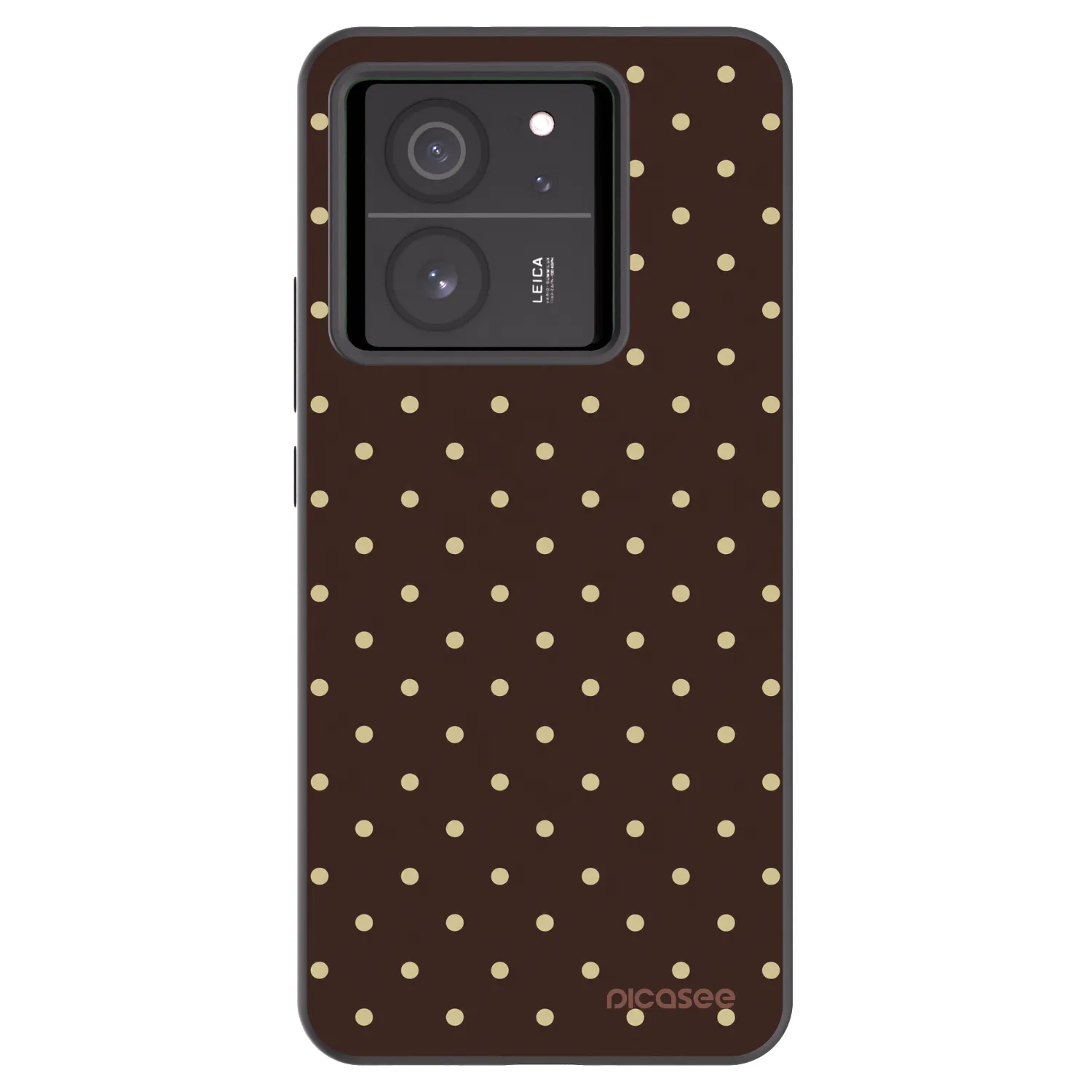 Picasee silikonski črni ovitek za Xiaomi 13T - Vanilla Dots & Chocolate