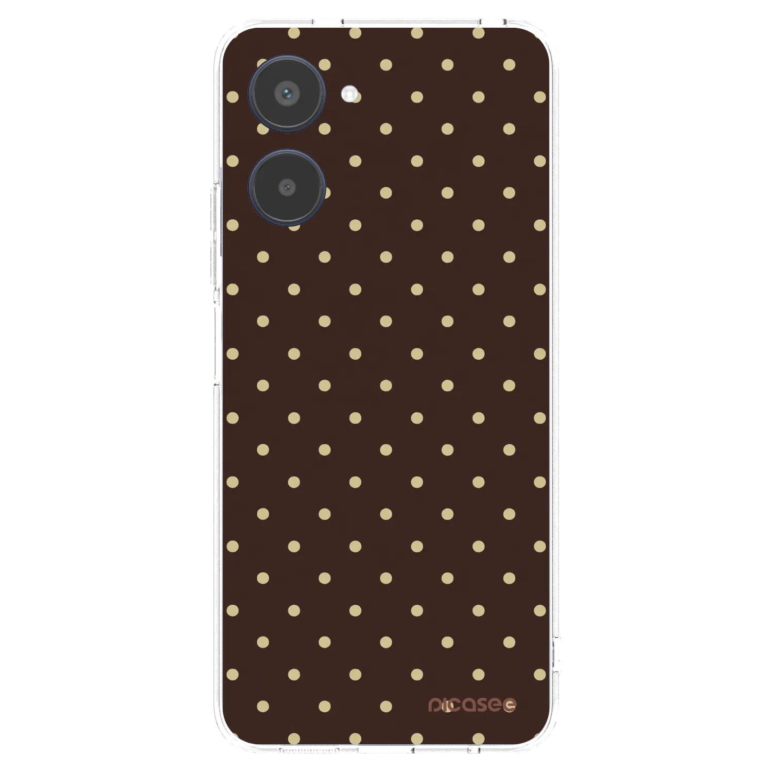 Picasee silikonski prozorni ovitek za Realme 10 4G - Vanilla Dots & Chocolate
