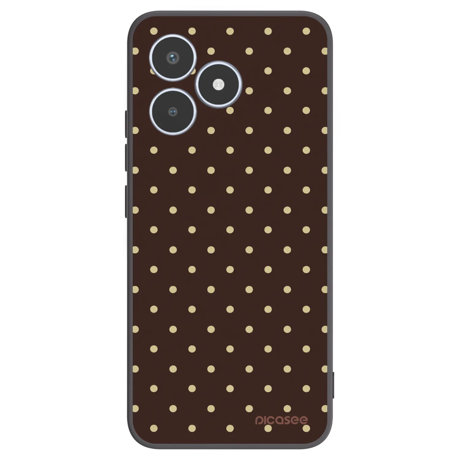 Picasee silikonski črni ovitek za Realme C53 - Vanilla Dots & Chocolate