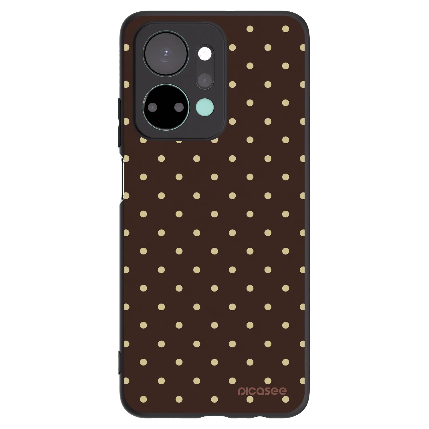 Picasee silikonski črni ovitek za Honor X7a - Vanilla Dots & Chocolate