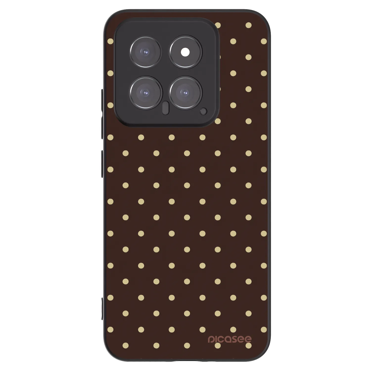 Picasee silikonski črni ovitek za Xiaomi 14 - Vanilla Dots & Chocolate