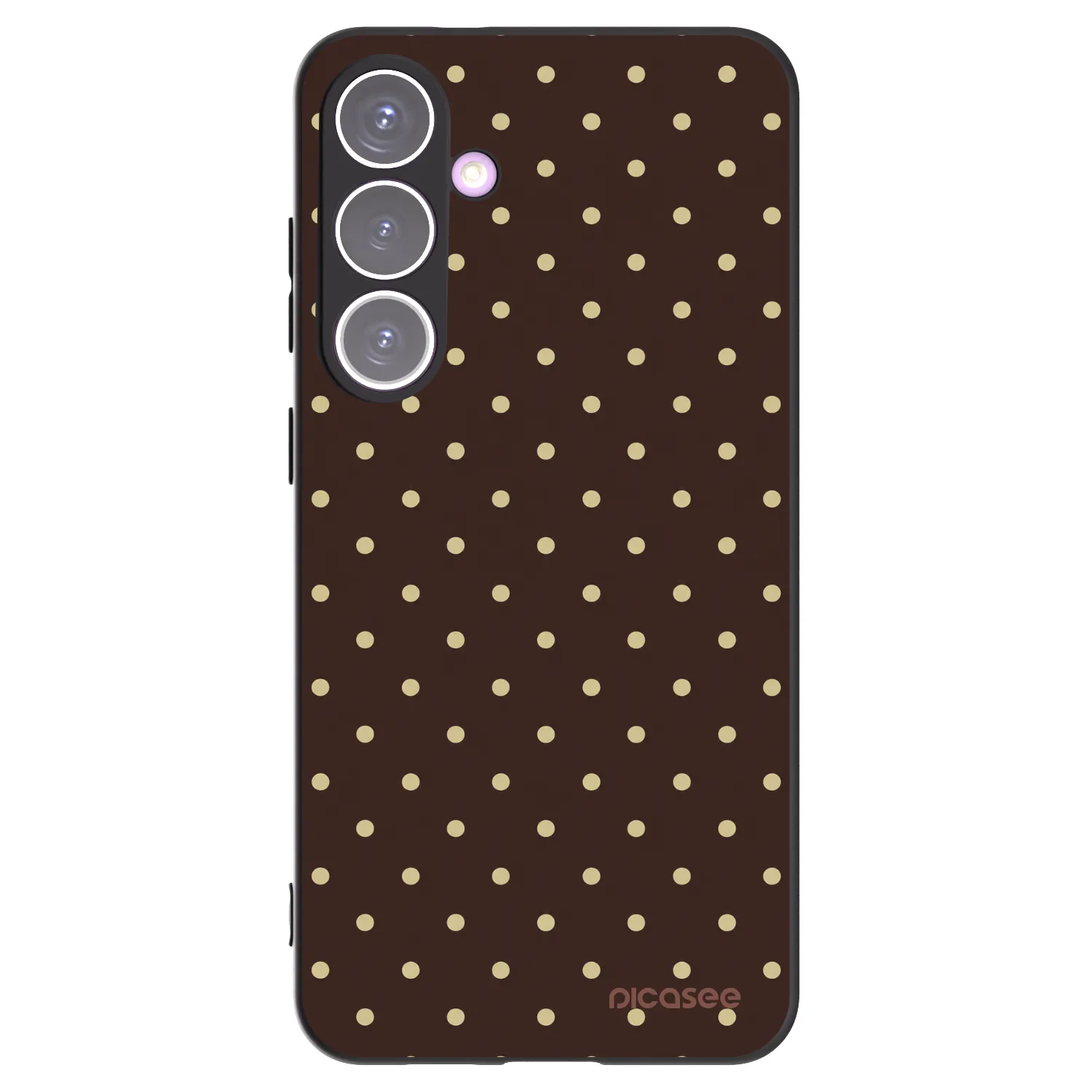 Picasee silikonski črni ovitek za Samsung Galaxy S24+ S926B 5G - Vanilla Dots & Chocolate