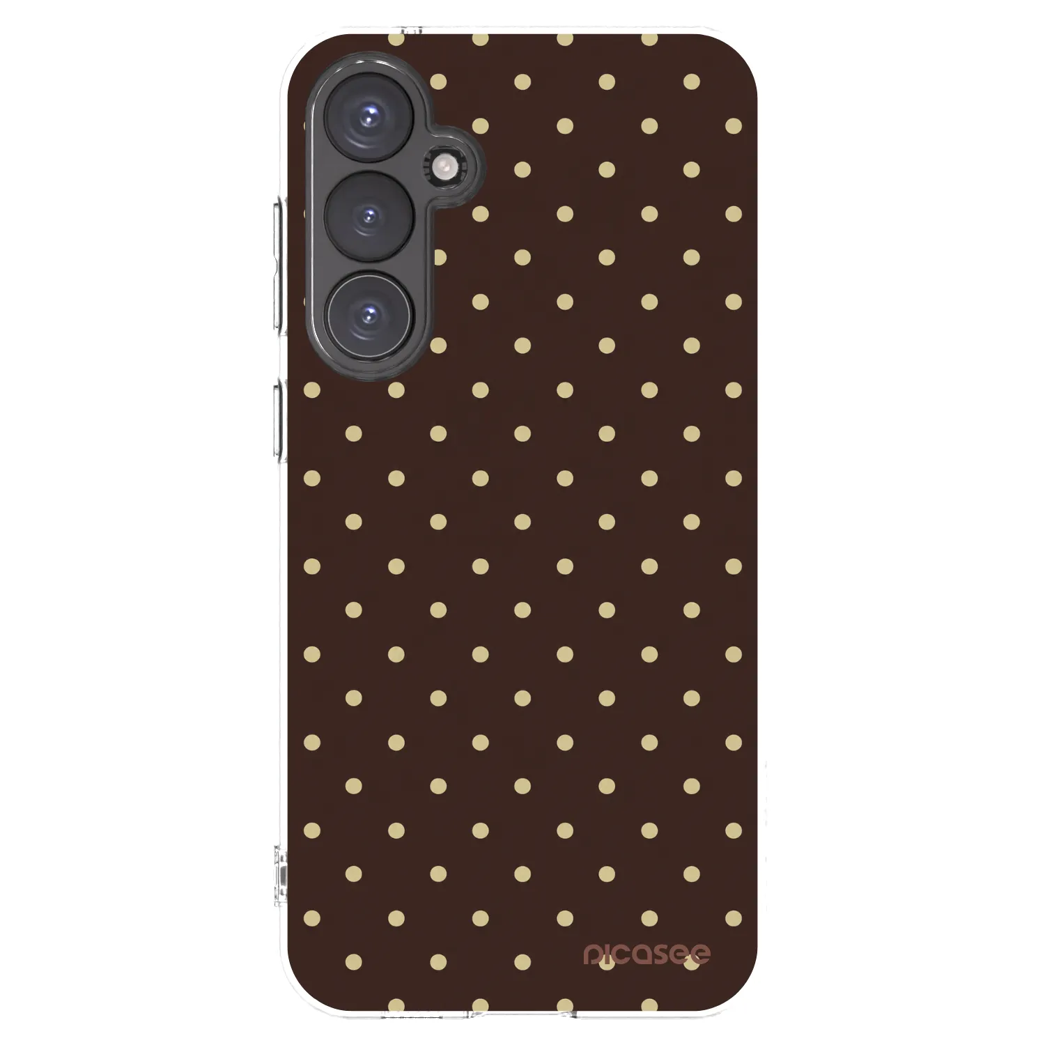 Picasee silikonski prozorni ovitek za Samsung Galaxy S23 FE S711B - Vanilla Dots & Chocolate