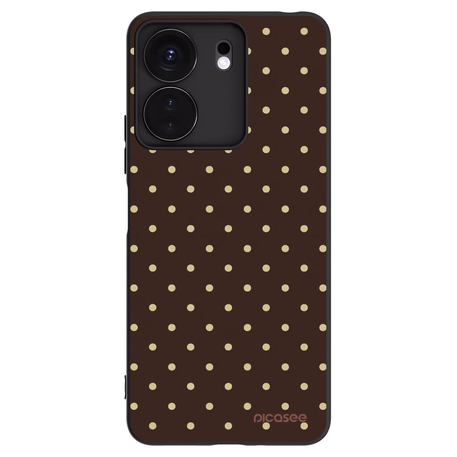 Picasee silikonski črni ovitek za Xiaomi Redmi 13C 4G - Vanilla Dots & Chocolate
