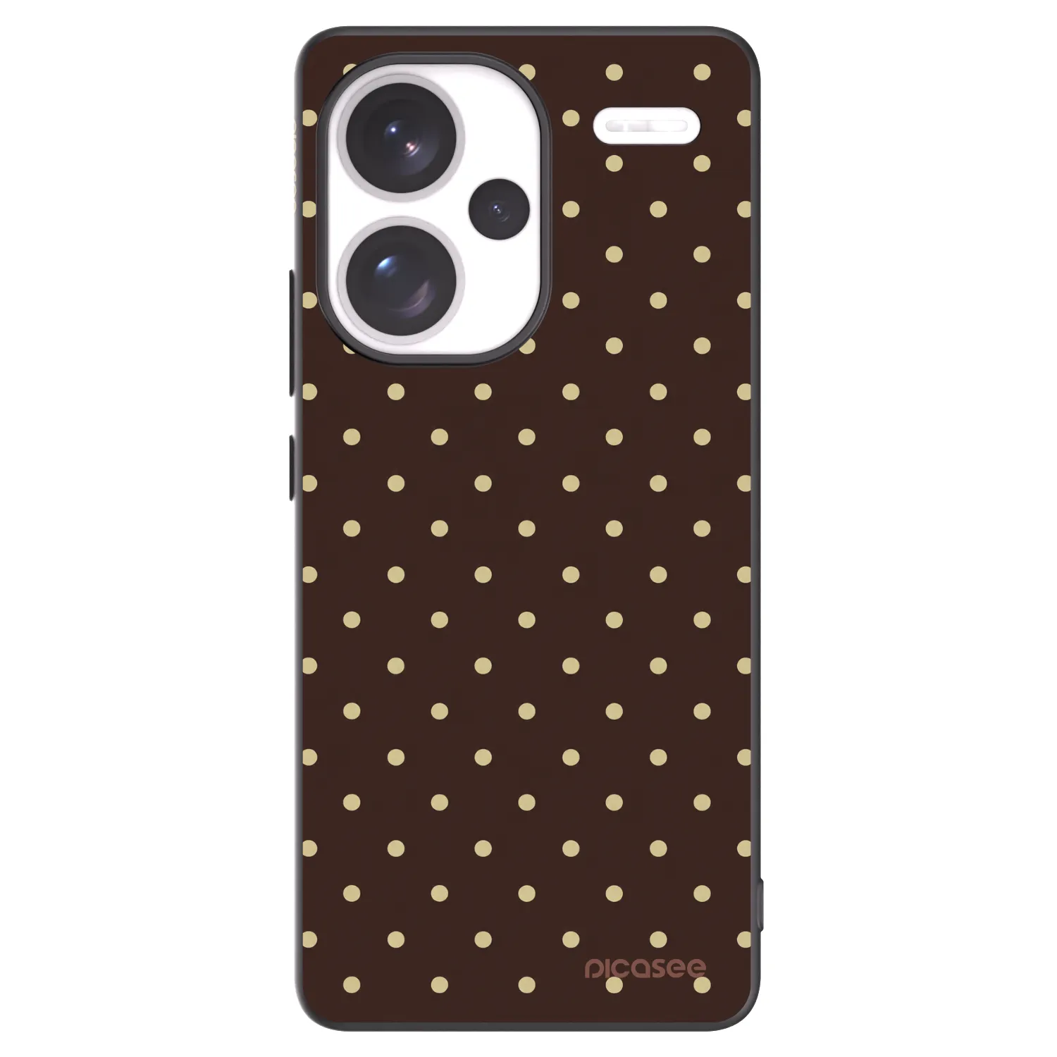 Picasee silikonski črni ovitek za Xiaomi Redmi Note 13 Pro+ 5G - Vanilla Dots & Chocolate